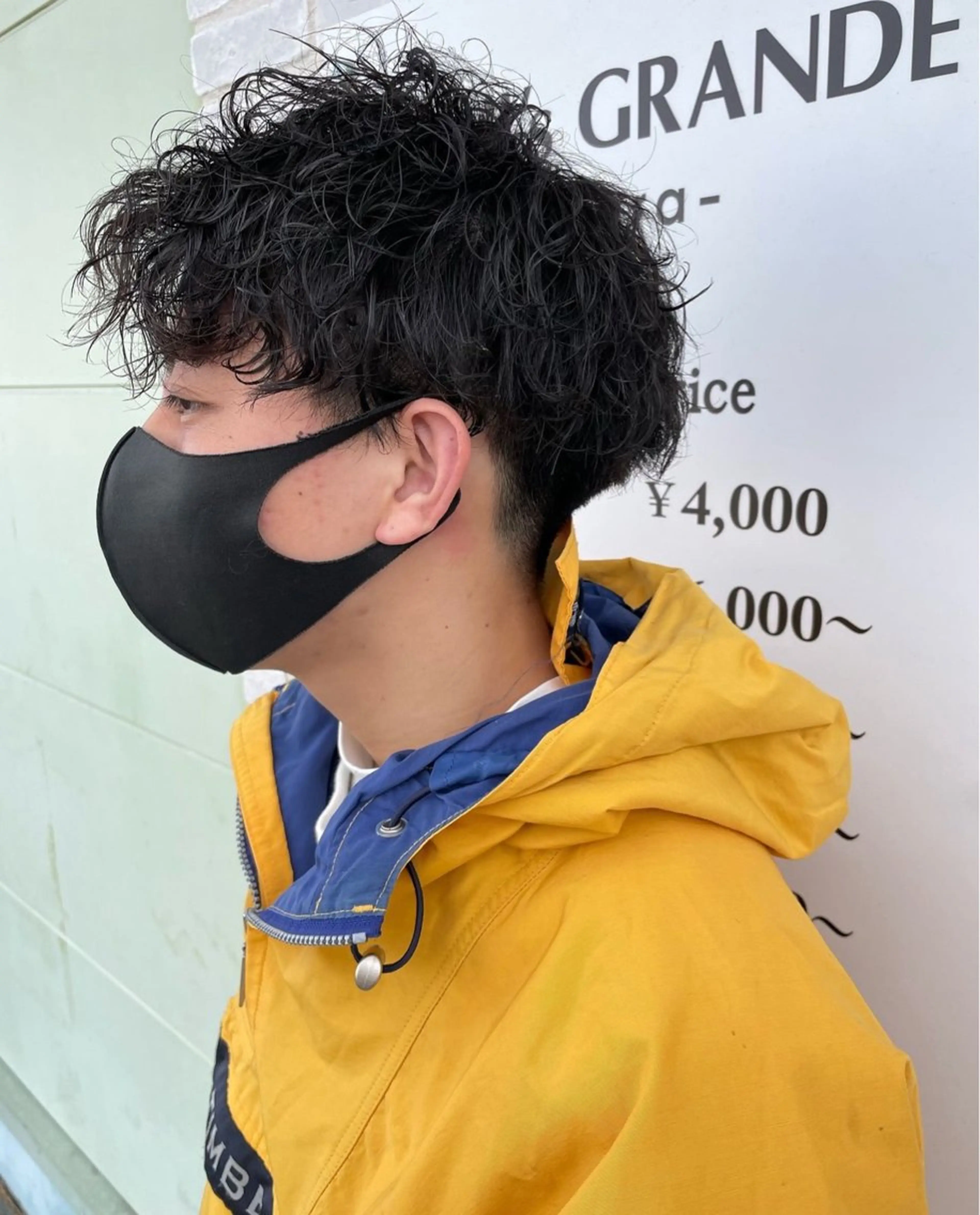 パーマ メンズ カット パーマ 今中 紗英のヘアスタイル