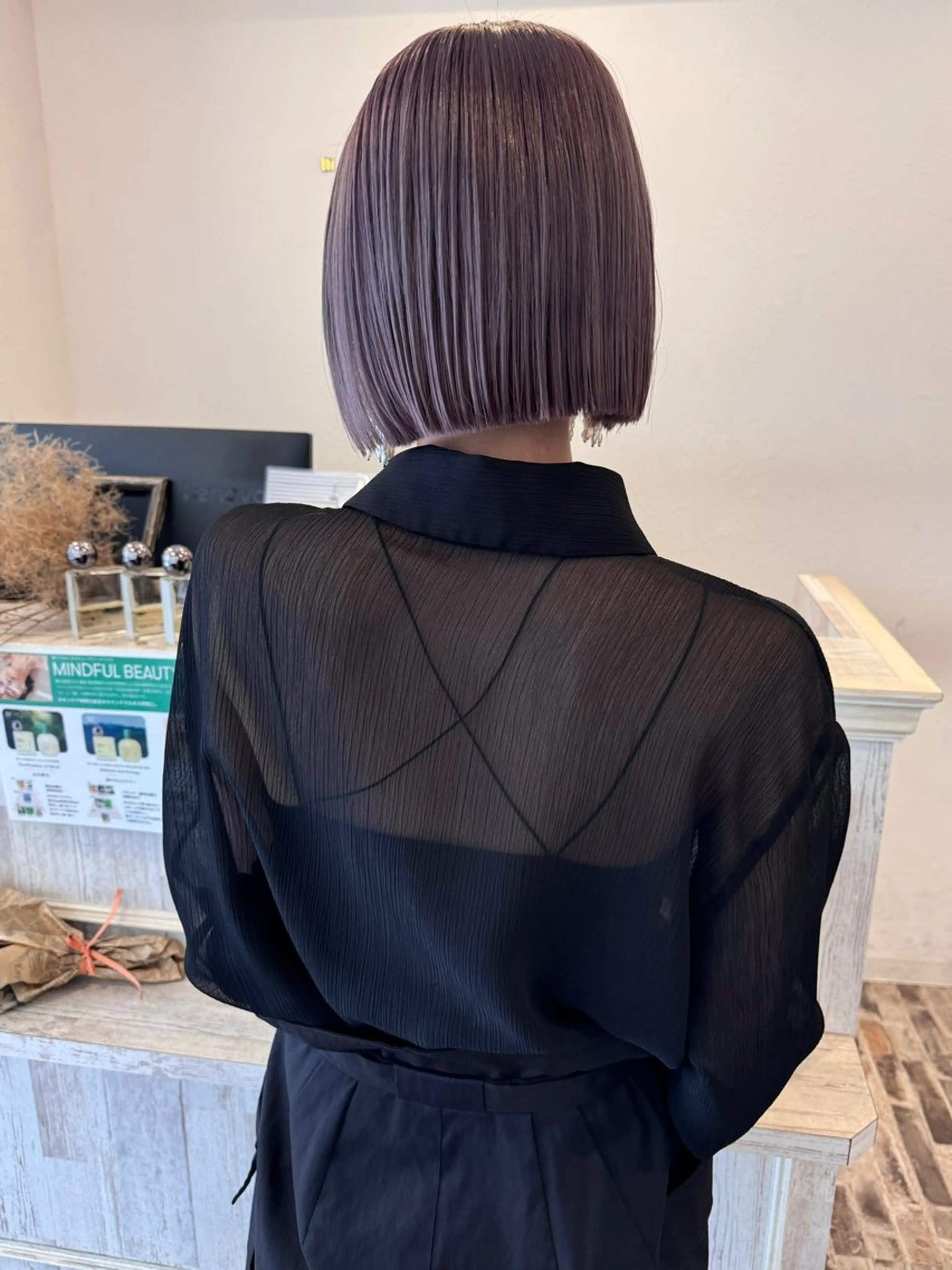 ショート カラー ベージュカラー ラベンダーカラー ラベンダーベージュ ボブ ヘアカラー m ā l o.🌷 サカモトマイコのヘアスタイル