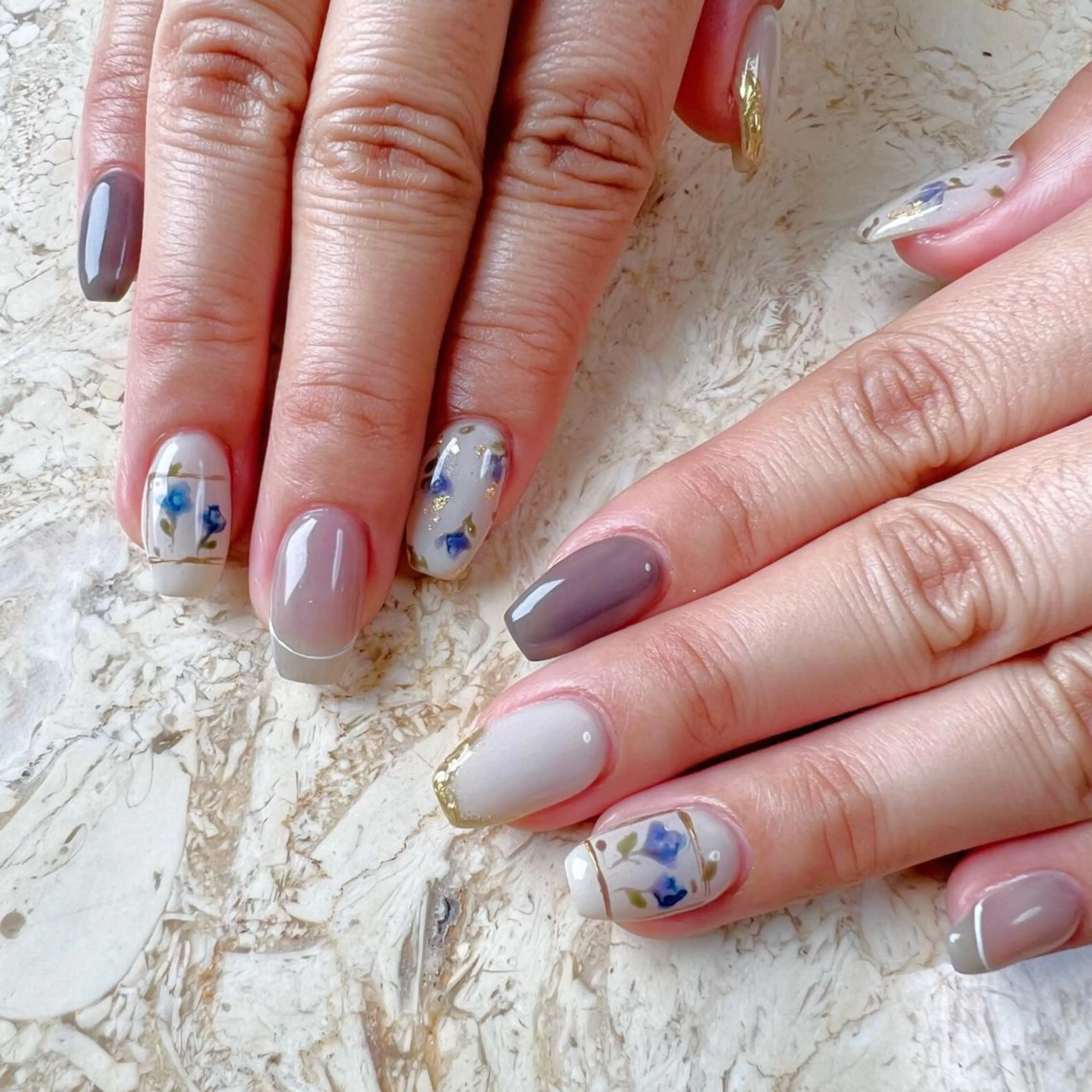 ネイル アートネイル フラワーネイル ジェルネイル 韓国ネイル 持ち込み nail salon mieux(ミュー)のネイルデザイン
