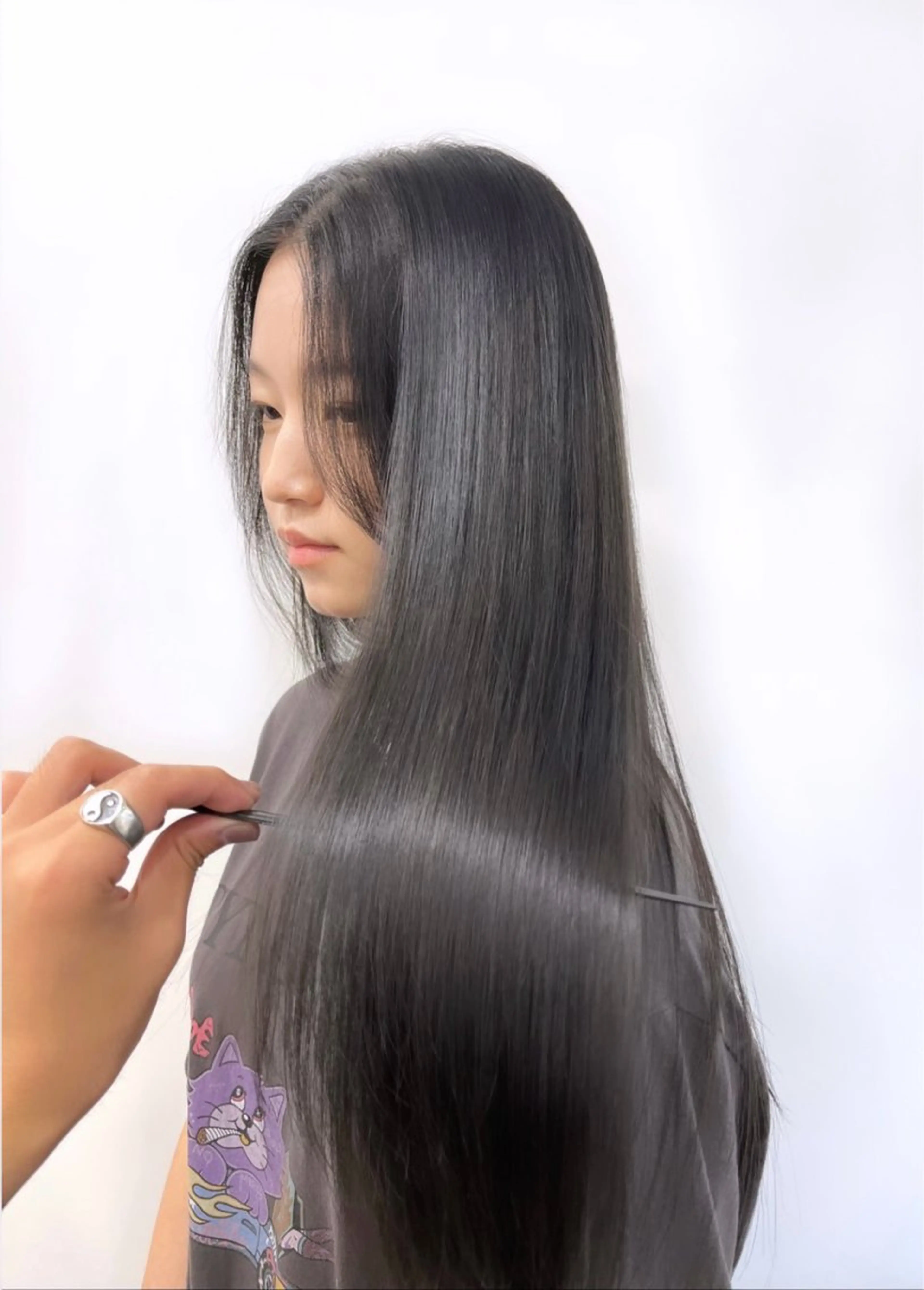 ロング カラー パーマ ヘアアレンジ メンズ ベージュカラー 顔周りカット 髪質改善 レイヤーカット トリートメント カット 縮毛矯正 💎髪質改善特化💎 RUITOのヘアスタイル