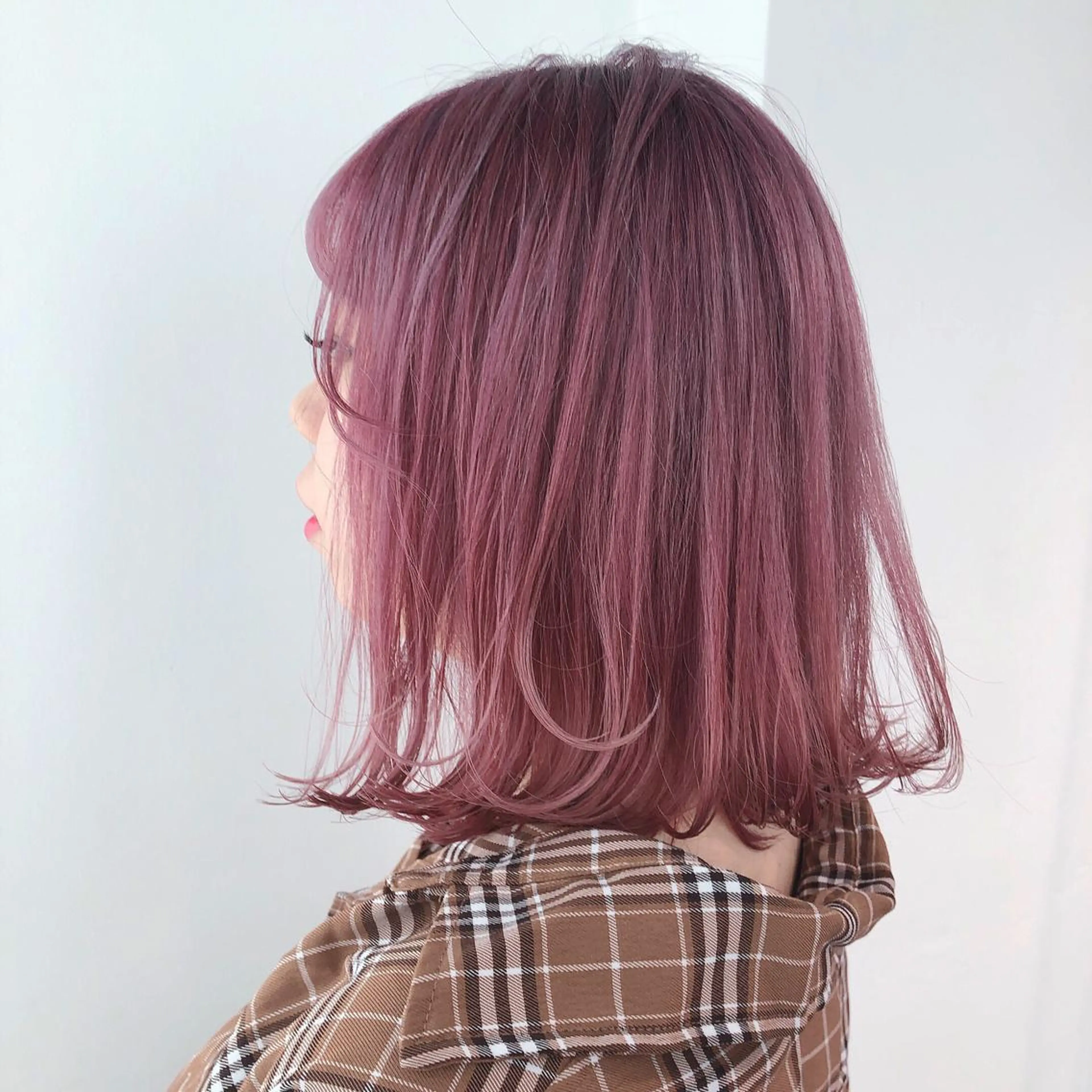 ミディアム カラー ピンクカラー ヘアカラー トリートメント ヘアセット ❤️sai❤️ official❤️のヘアスタイル