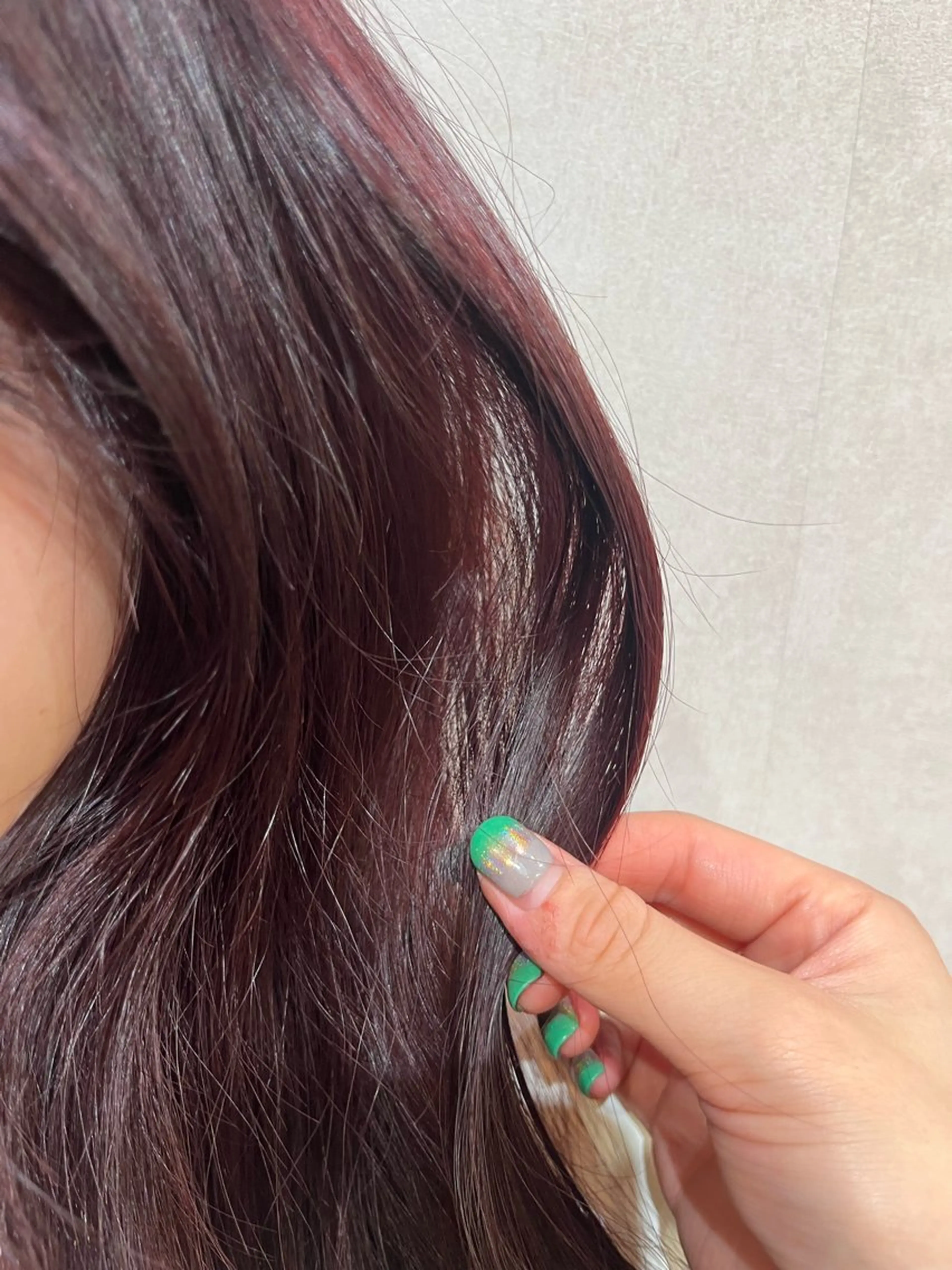 カラー レッドカラー ヘアカラー Remii ミジュのヘアスタイル