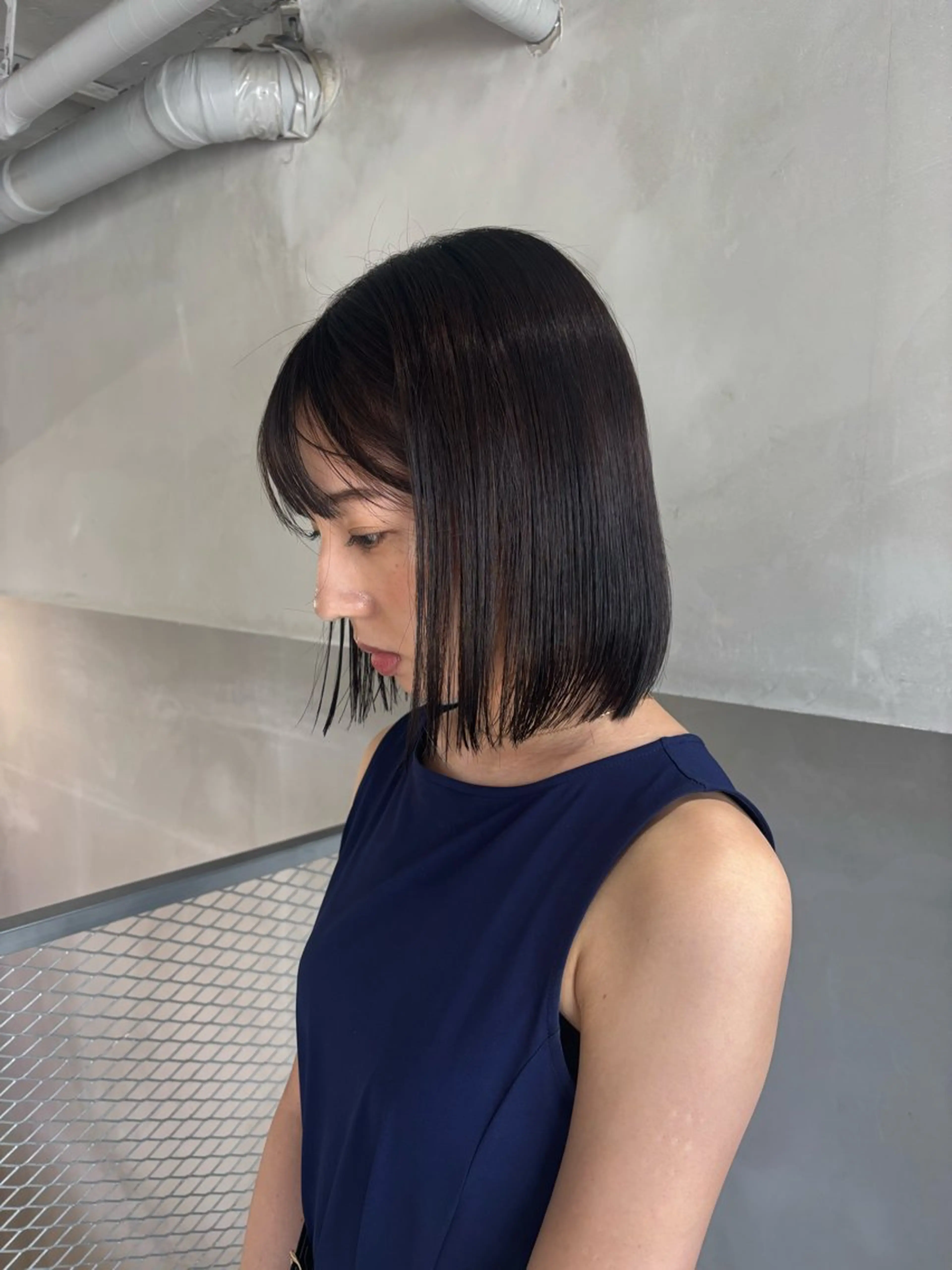 ショート 切りっぱなしボブ ボブ カット ヘアカラー 🧸ベージュ/カット モデル☘️/MIKUのヘアスタイル