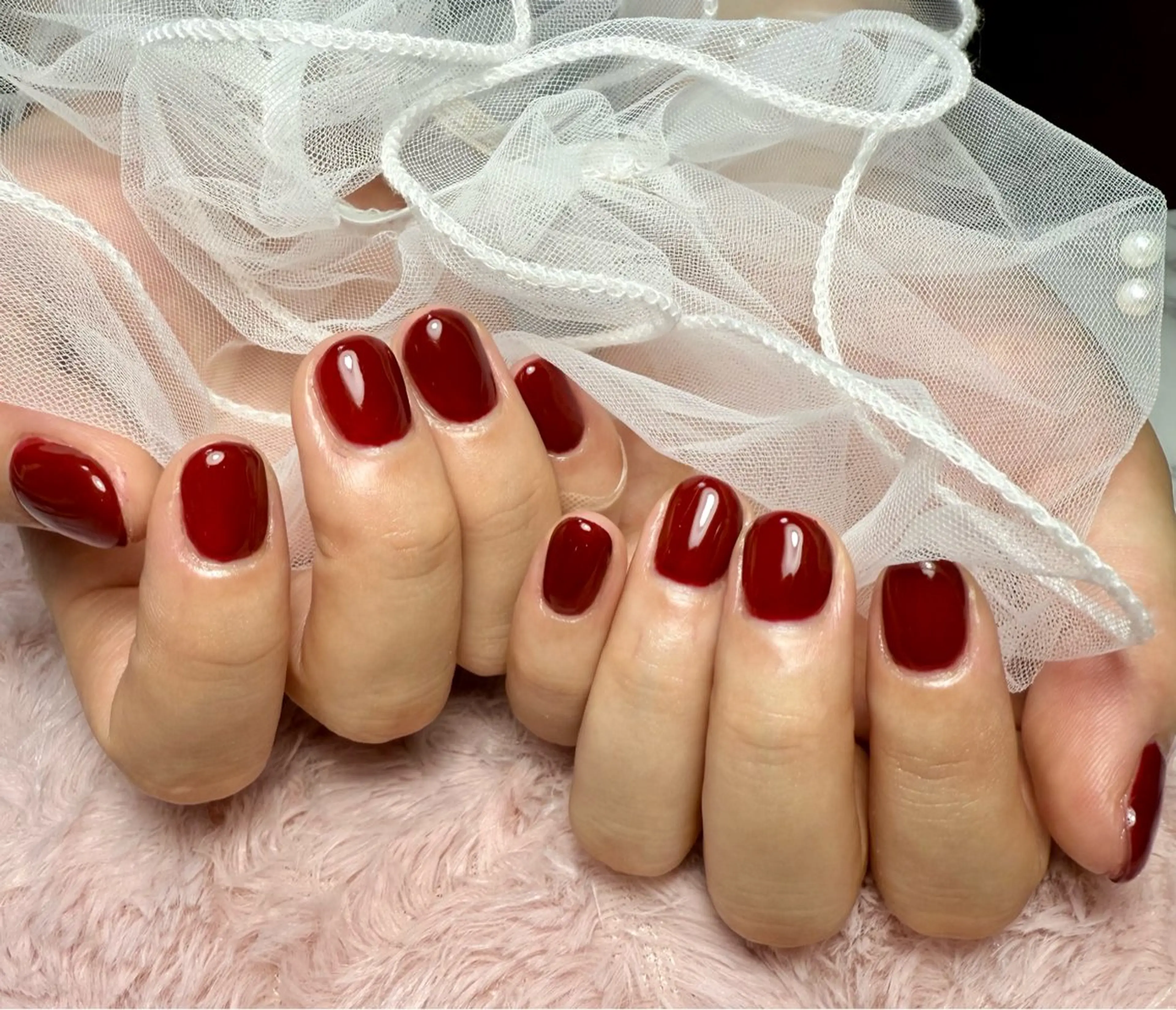 ネイル アートネイル チークネイル フラッシュネイル フラッシュマグ フレンチネイル M.N_ nailのネイルデザイン