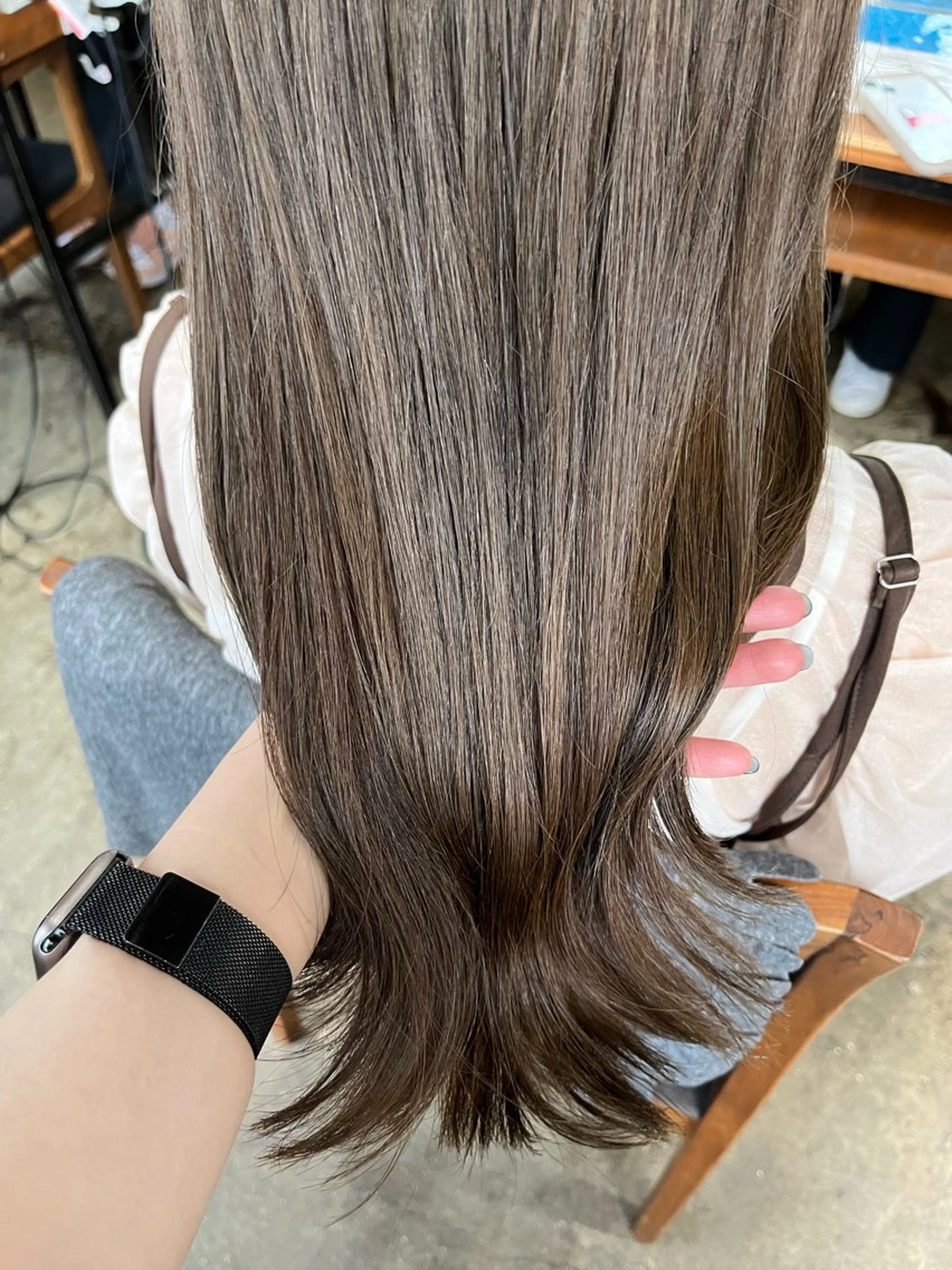ロング カット ヘアカラー トリートメント 顔まわりカット/ 艶感カラー/sikiのヘアスタイル