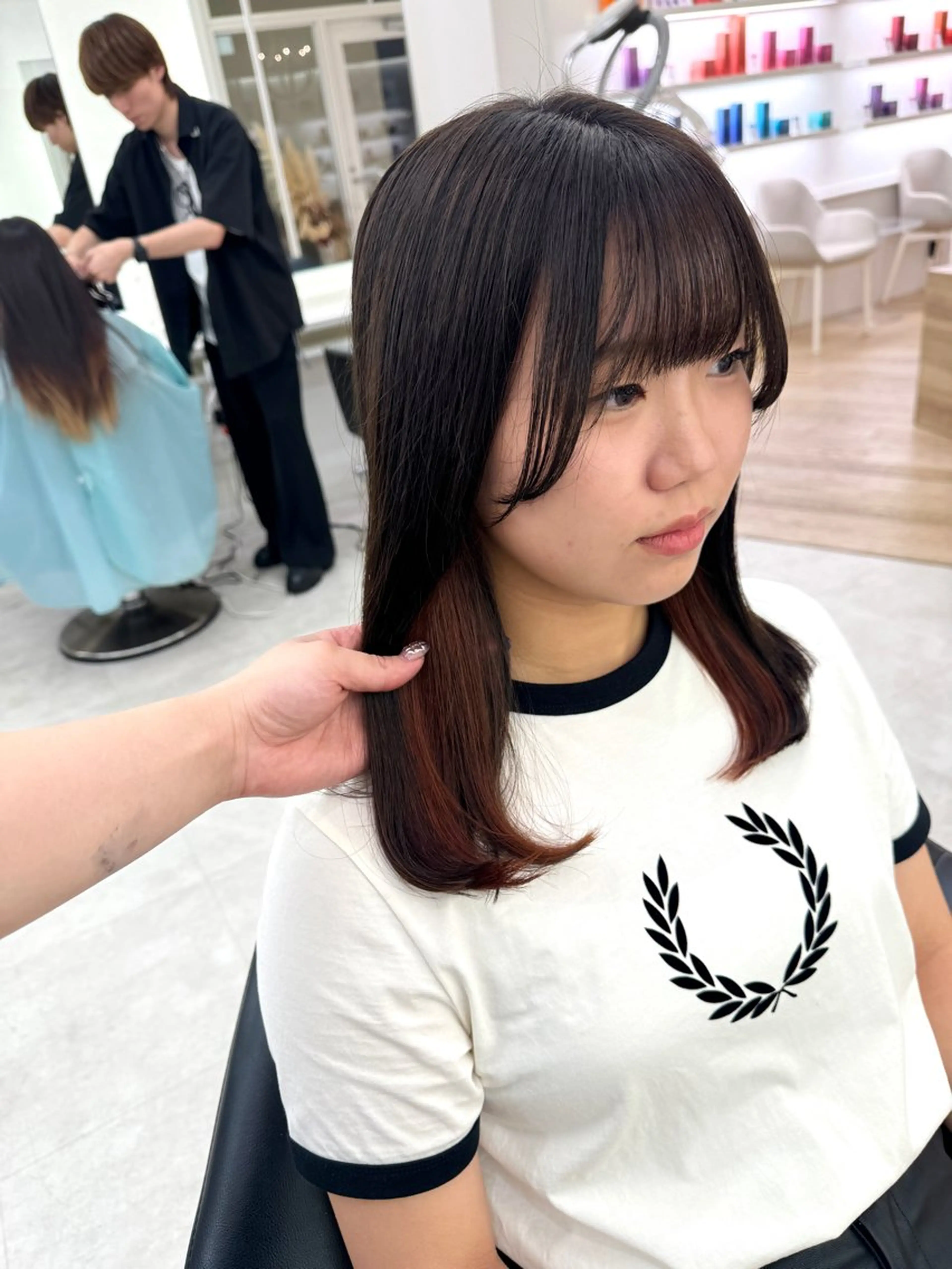 ロング カラー カット ヘアカラー ♡ParveMix 花房 菜乃♡のヘアスタイル