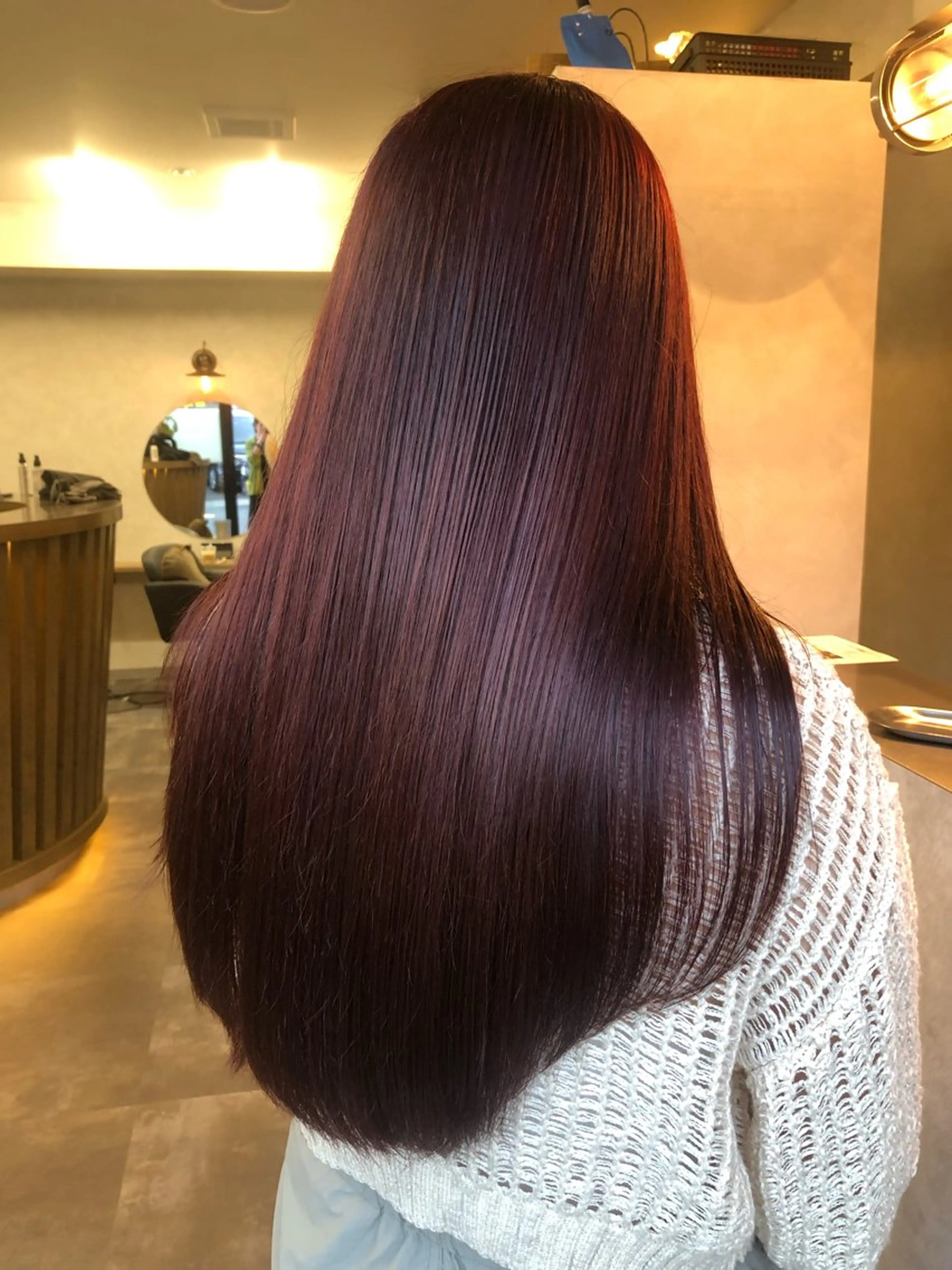 ロング カット 縮毛矯正 稲富 貴久のヘアスタイル