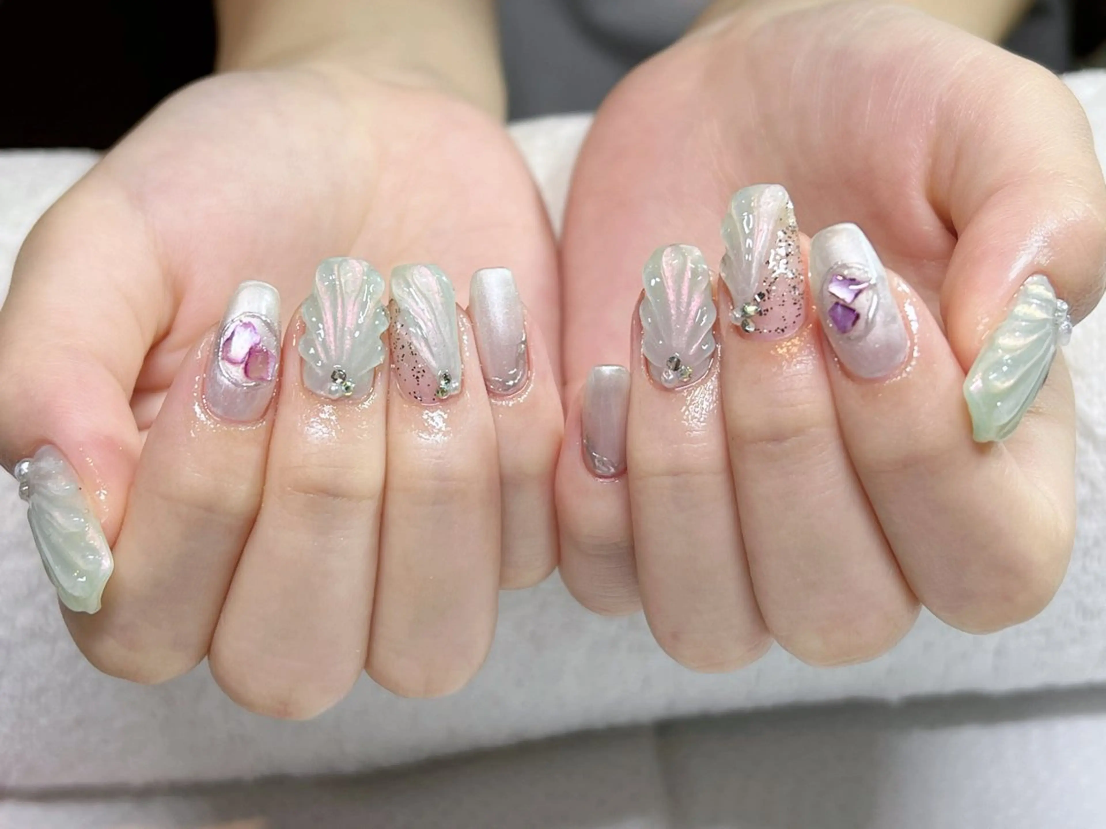 ネイル アートネイル ジェルネイル 持ち込み 夏ネイル Nail salon Kahuuのネイルデザイン