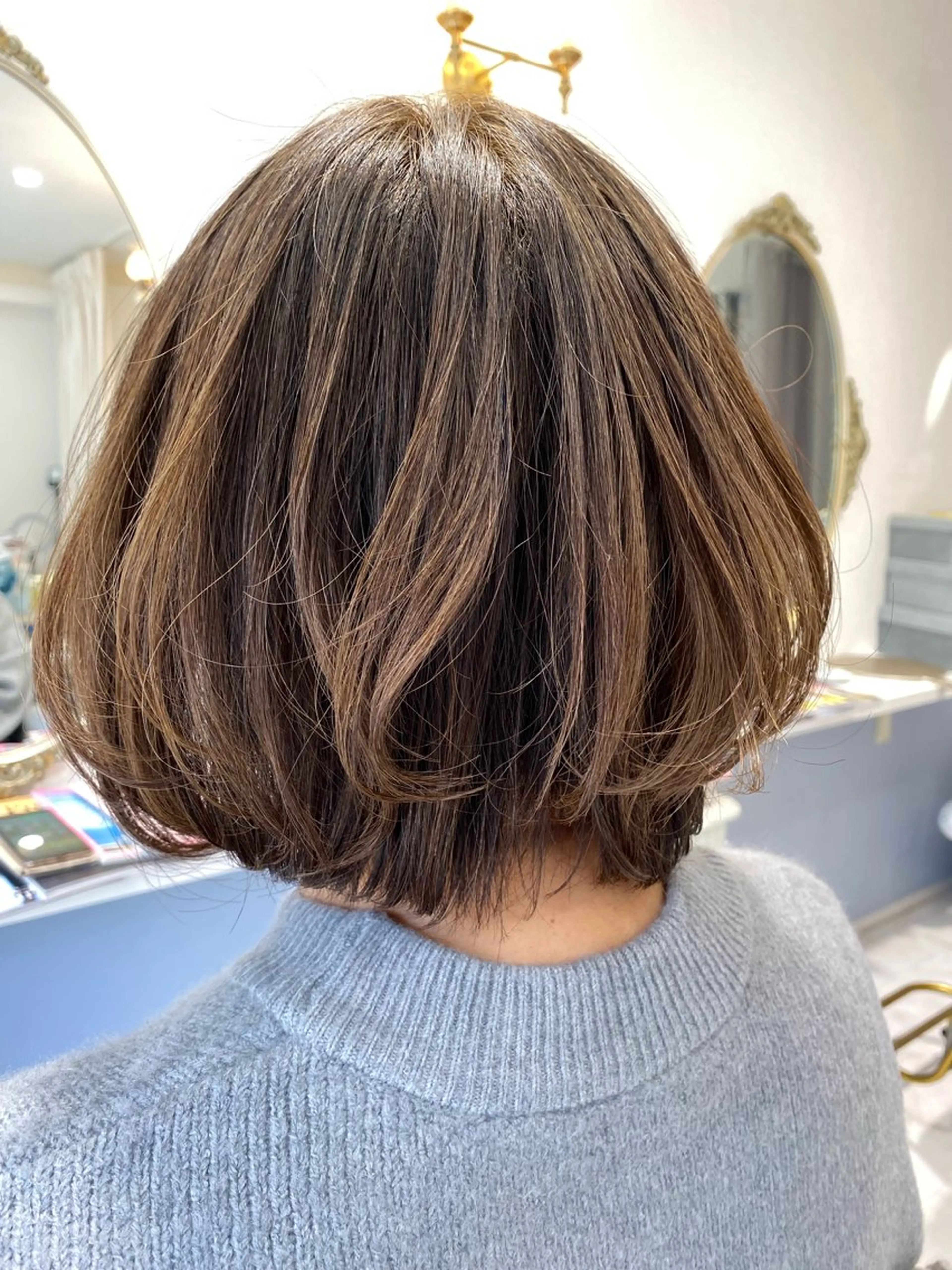 ミディアム ボブレイヤー ボブ レイヤーカット ルミア所属・MASUMI ／LUMIAのヘアスタイル