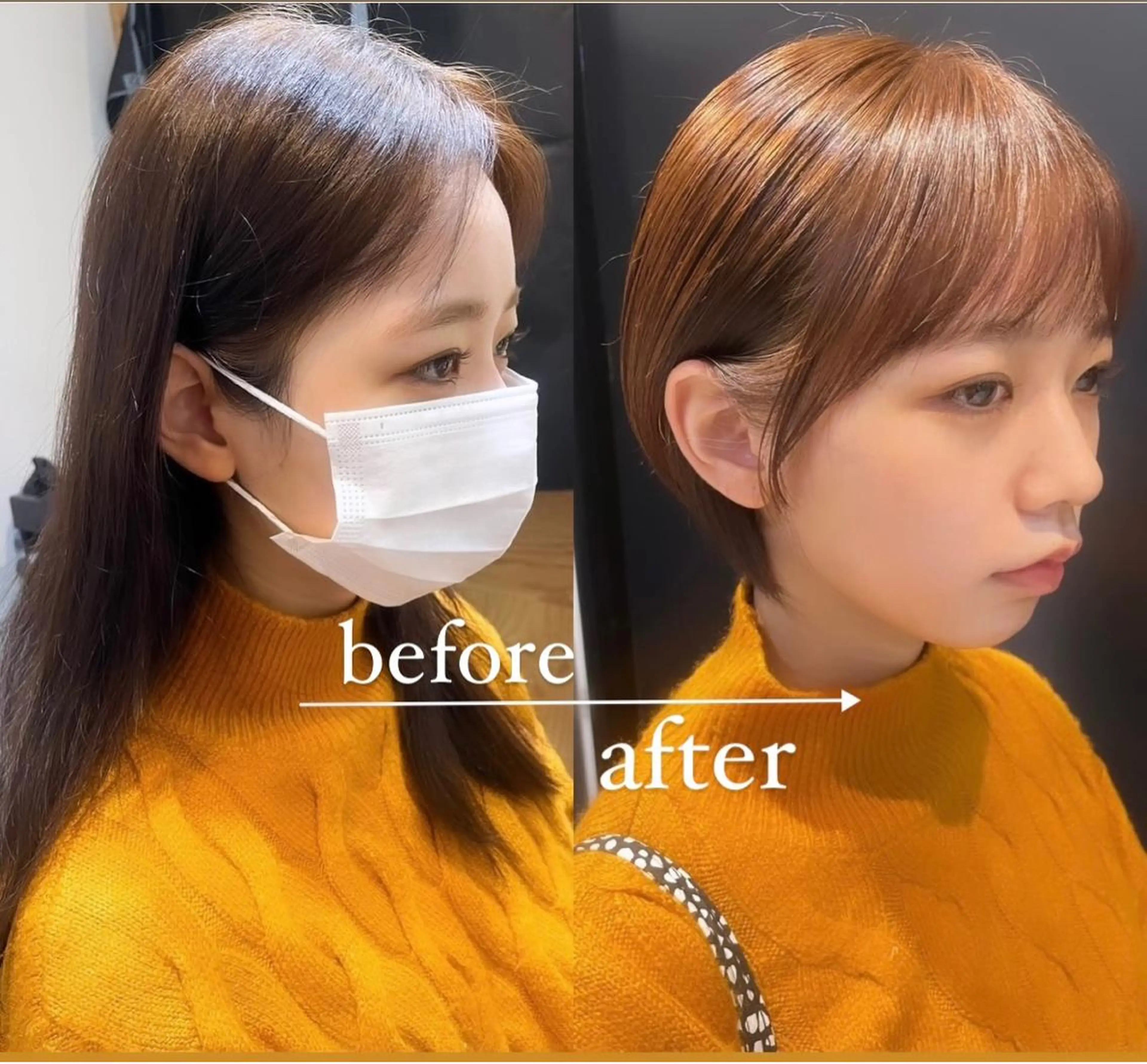 ショート ボブ デート ハイライト 髪質改善 韓国風ヘア カット ヘアカラー トリートメント 【20代ダメージ毛に 髪質改善】のヘアスタイル