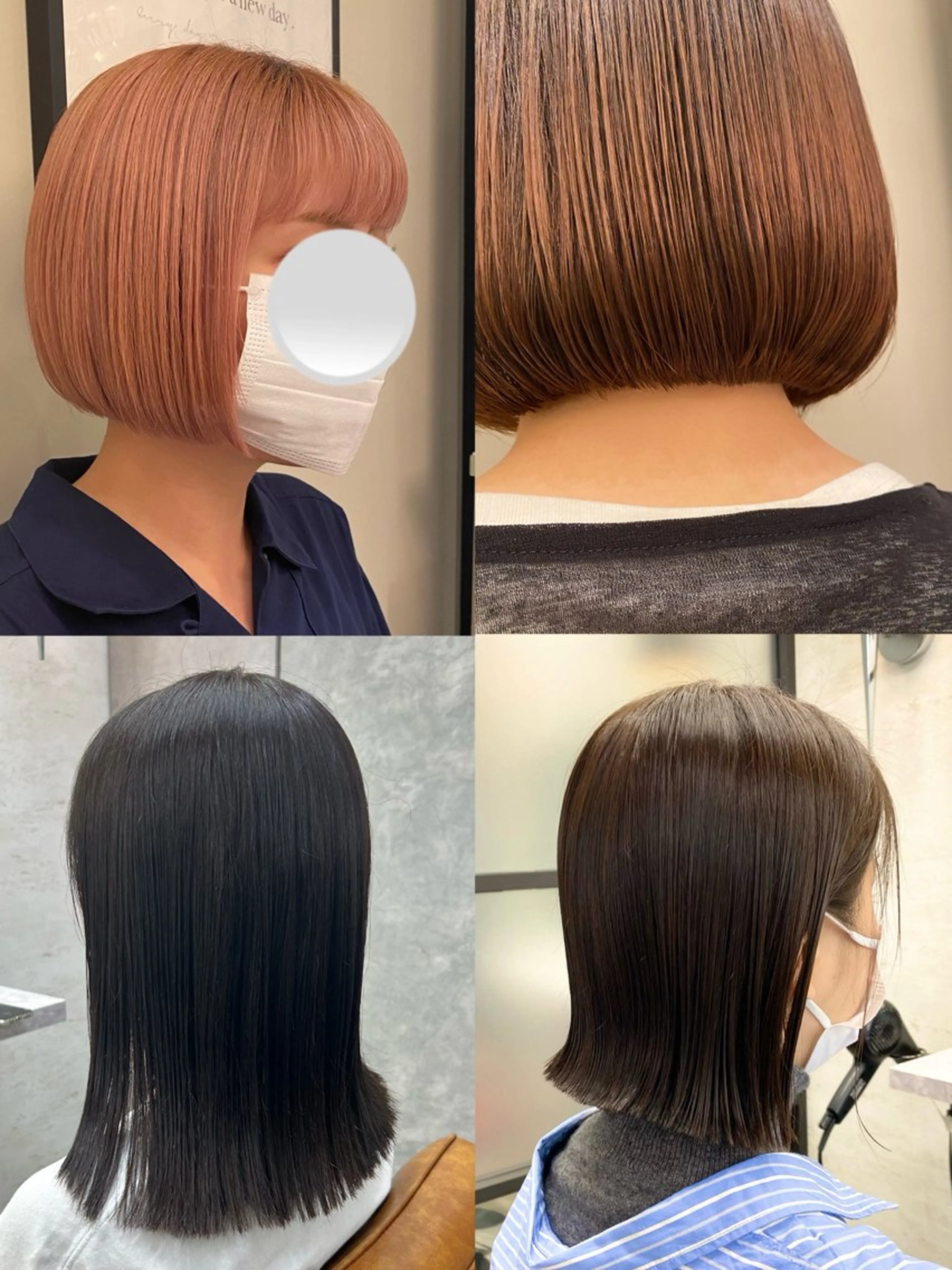 ショート カラー 切りっぱなしボブ ボブ カット ヘアカラー トリートメント 艶カラー吉祥寺🌸 KAZUEのヘアスタイル