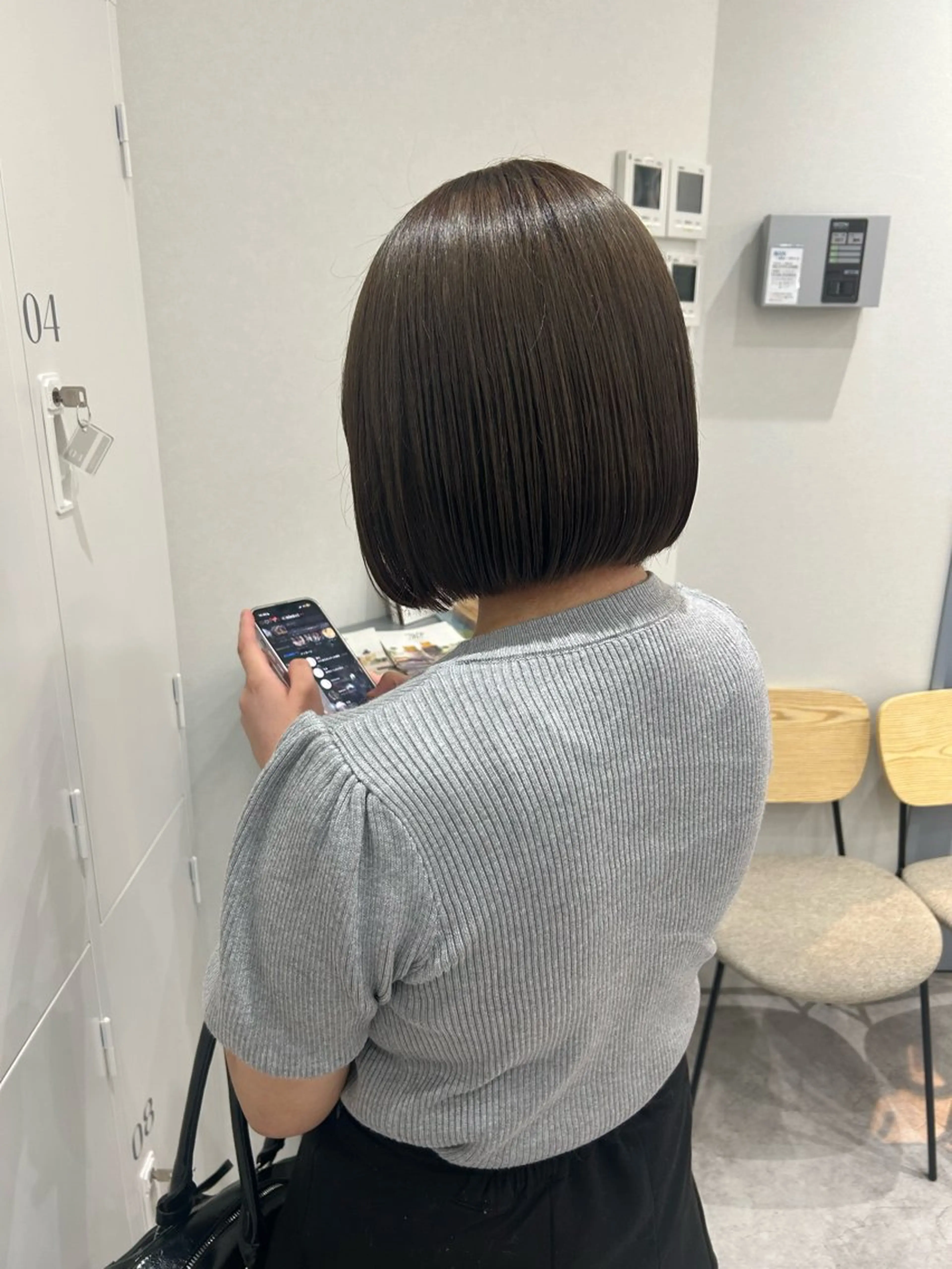 ミディアム カラー ヘアアレンジ ボブ カット ヘアカラー ボブ /ニュアンス/ satomi🧸💖のヘアスタイル