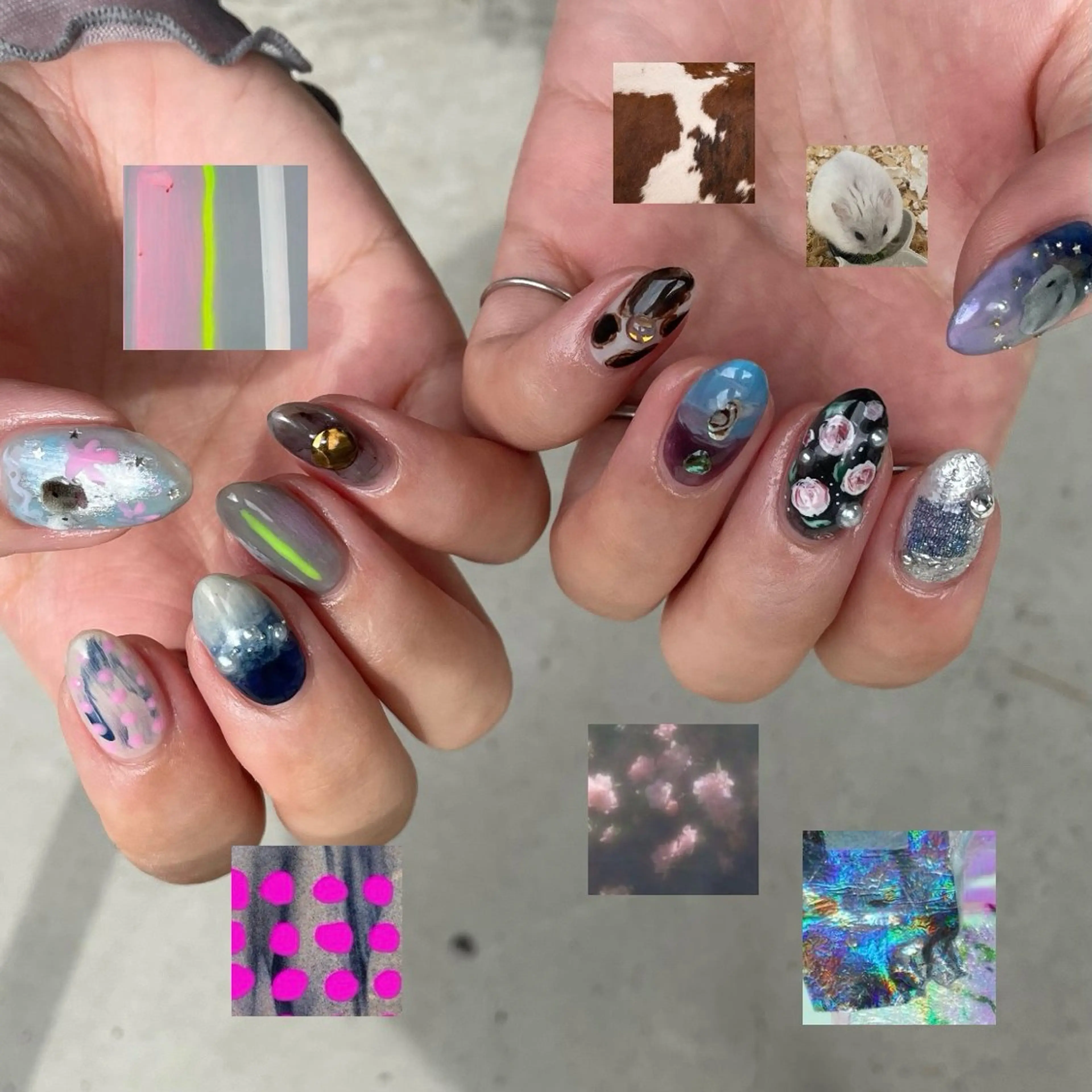 ネイル ハンドネイル RooM/ルーム/ネイル所属・RooM tani /個性派ニュアンスのネイルデザイン