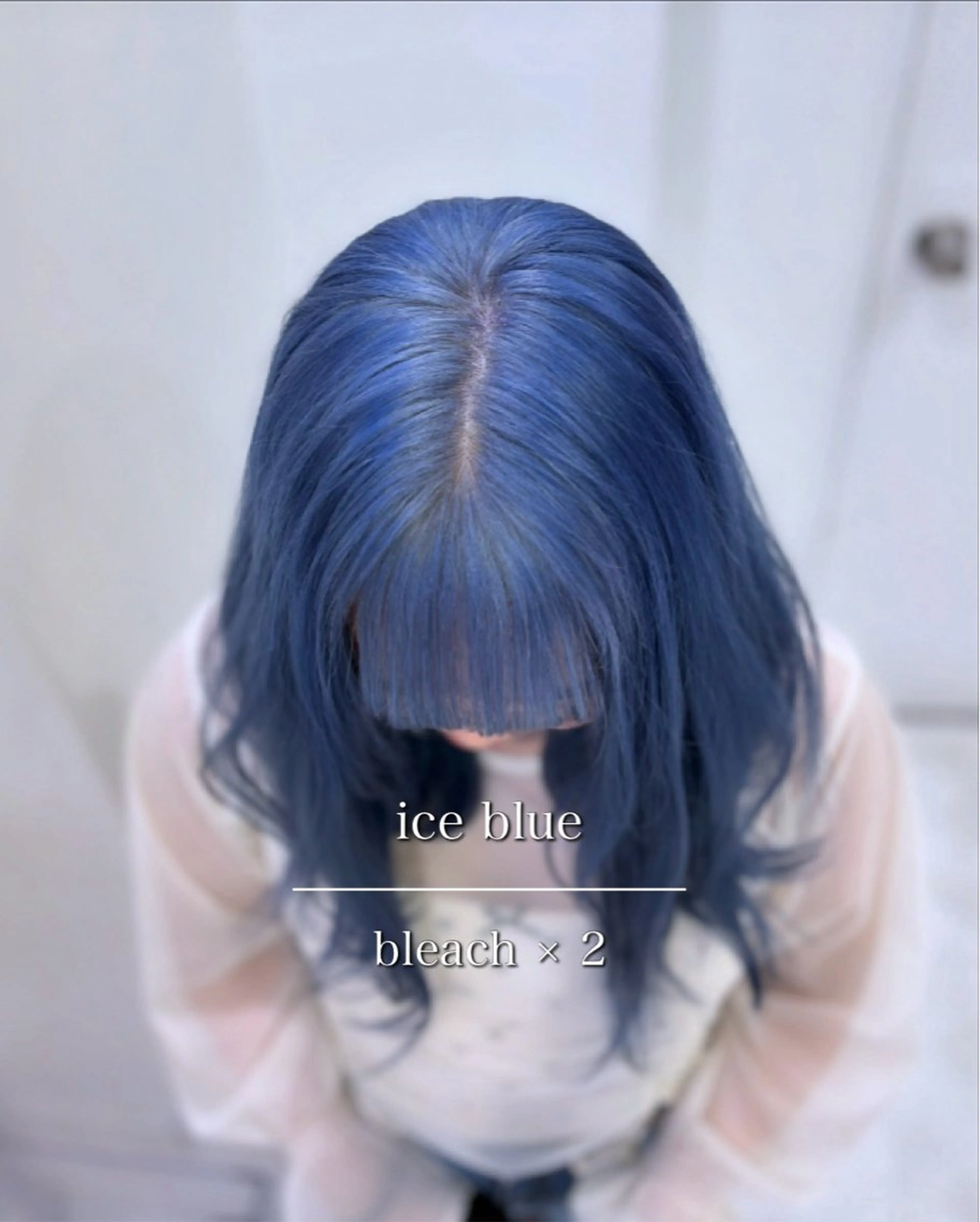 ロング カラー ヘアカラー トリートメント ヘアセット 🩵韓国レイヤー× 寒色カラー🩵のヘアスタイル