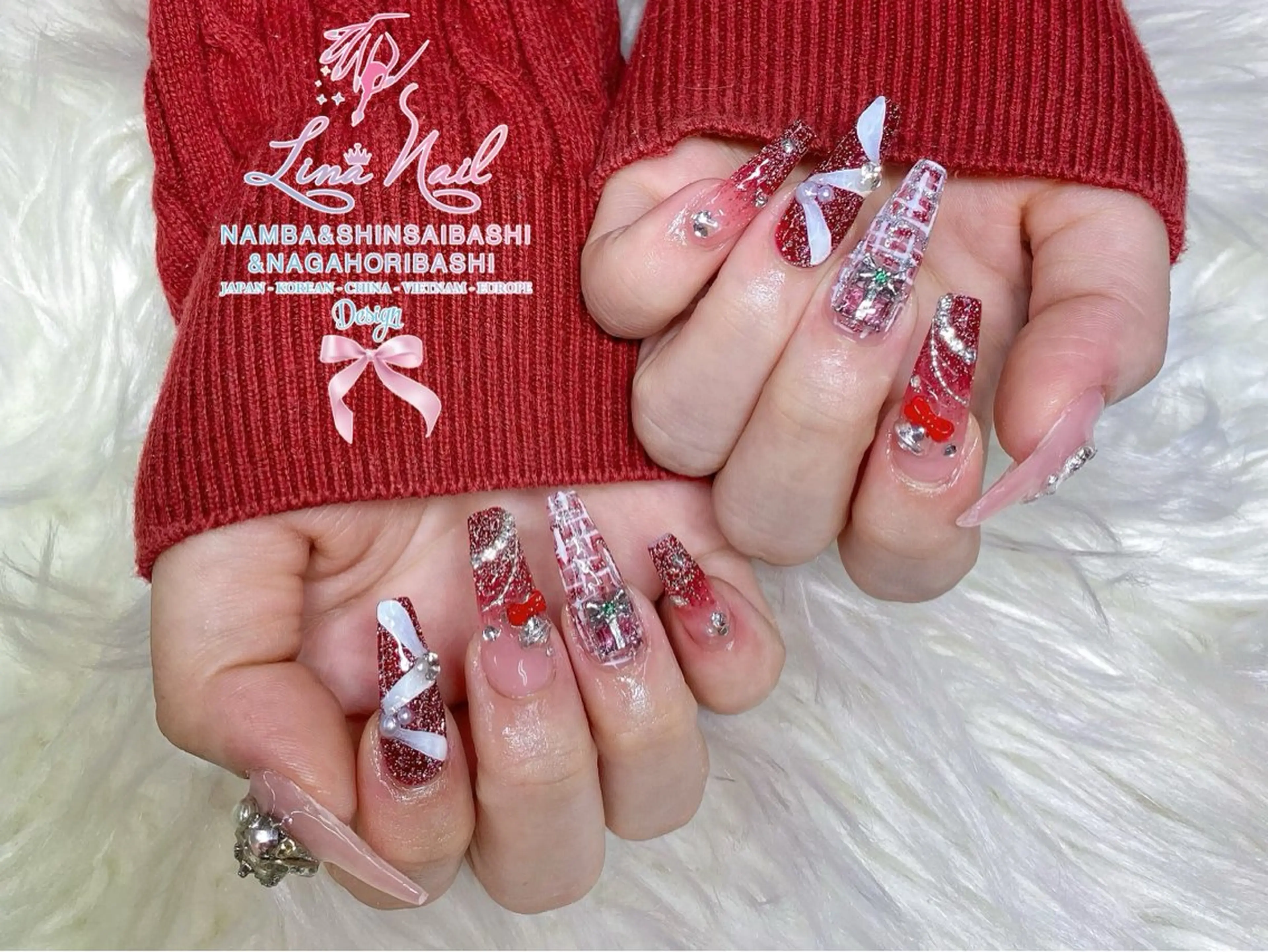 ネイル チークネイル 桜ネイル フラッシュネイル フットネイル ジェルネイル リナネイル 長堀橋店/東心斎橋店のネイルデザイン