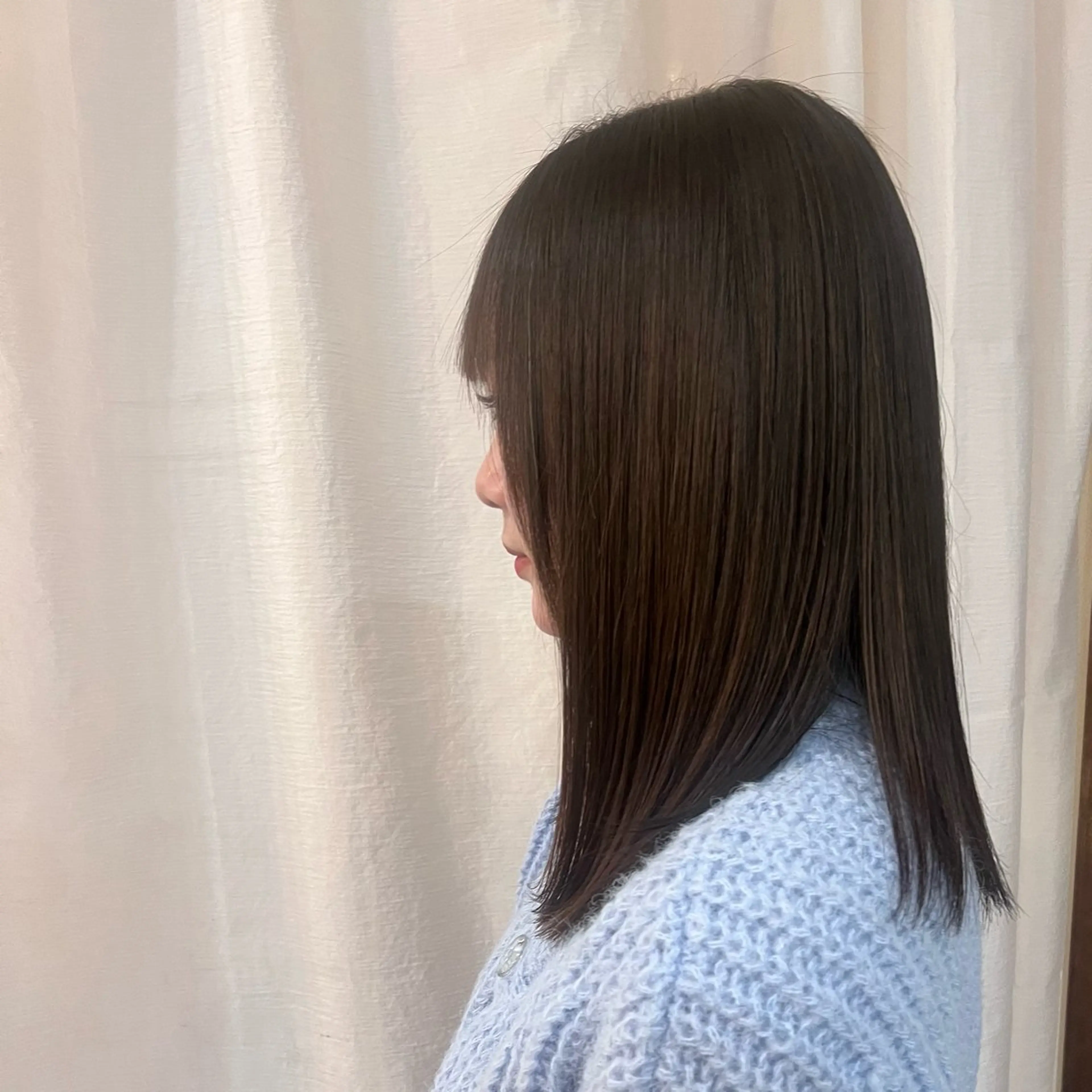 ミディアム カット 縮毛矯正 髪質改善ストレート/ 💎Ryoka💎のヘアスタイル
