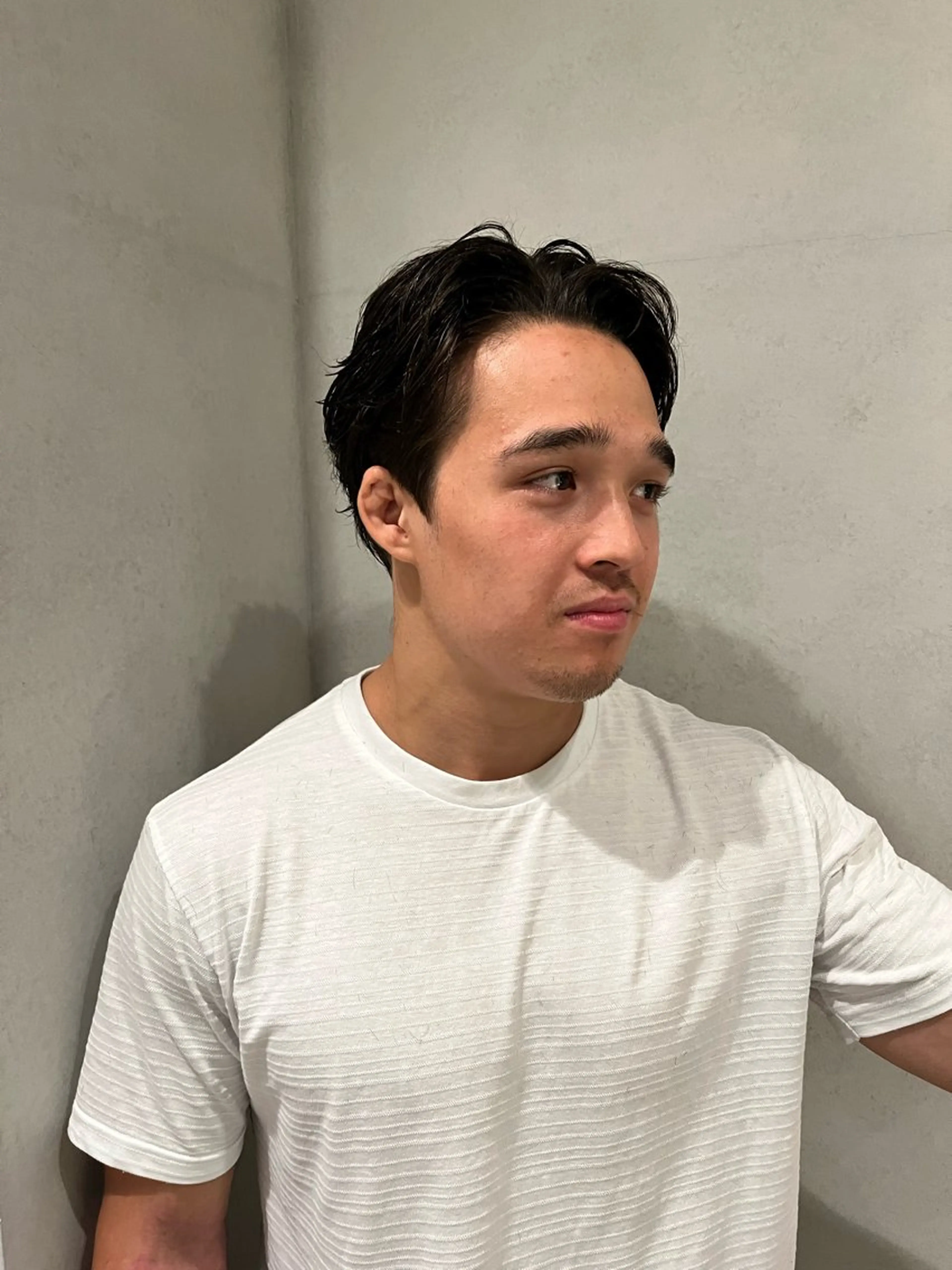 ショート パーマ メンズ メンズハイライト メンズパーマ 刈り上げ ハイライト ショートヘア カット CANAAN hair salon 表参道店所属・🌿‬ナチュラルヘア /パーマ/蒼真🍃のヘアスタイル