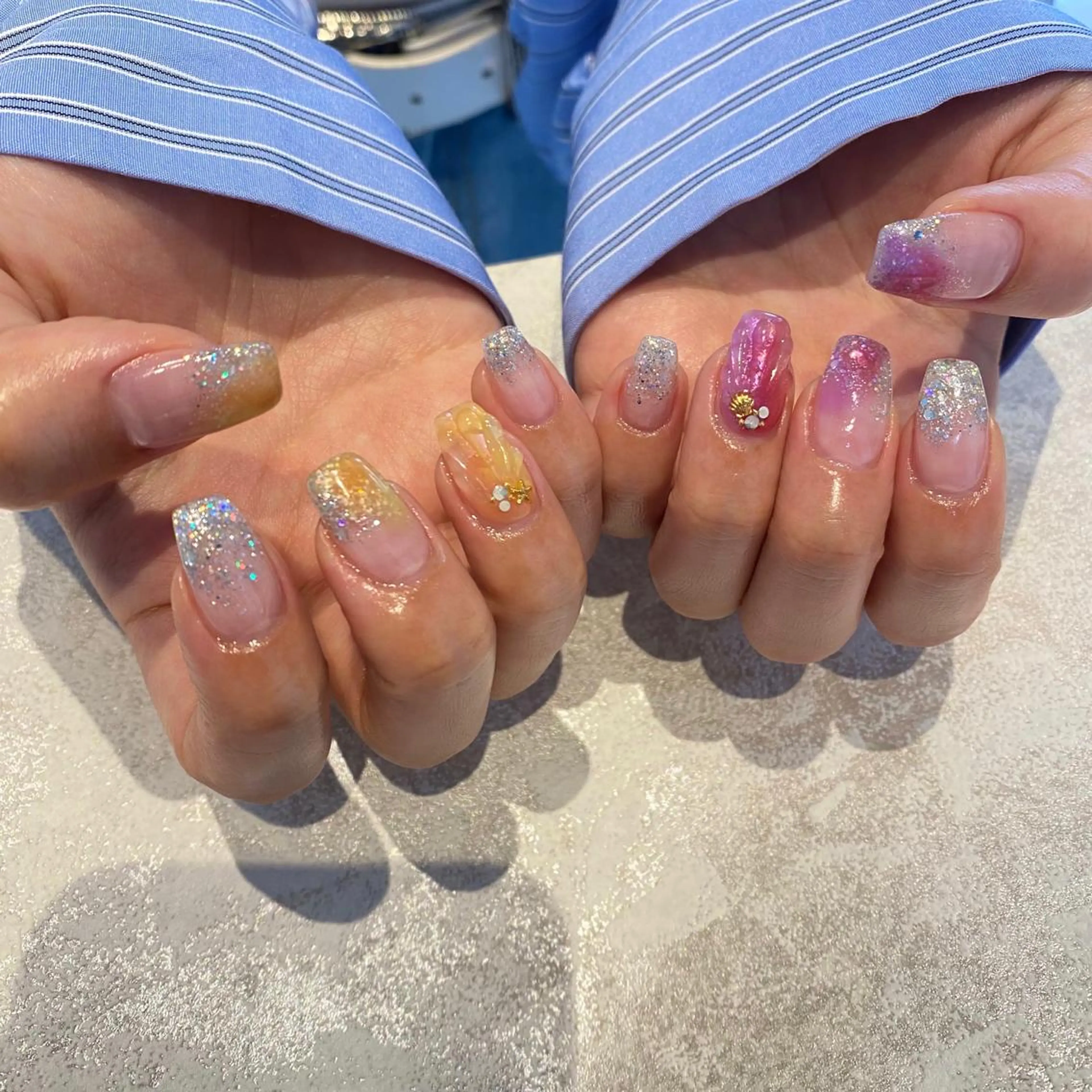 ネイル ハンドネイル Allure小山店 アミのネイルデザイン