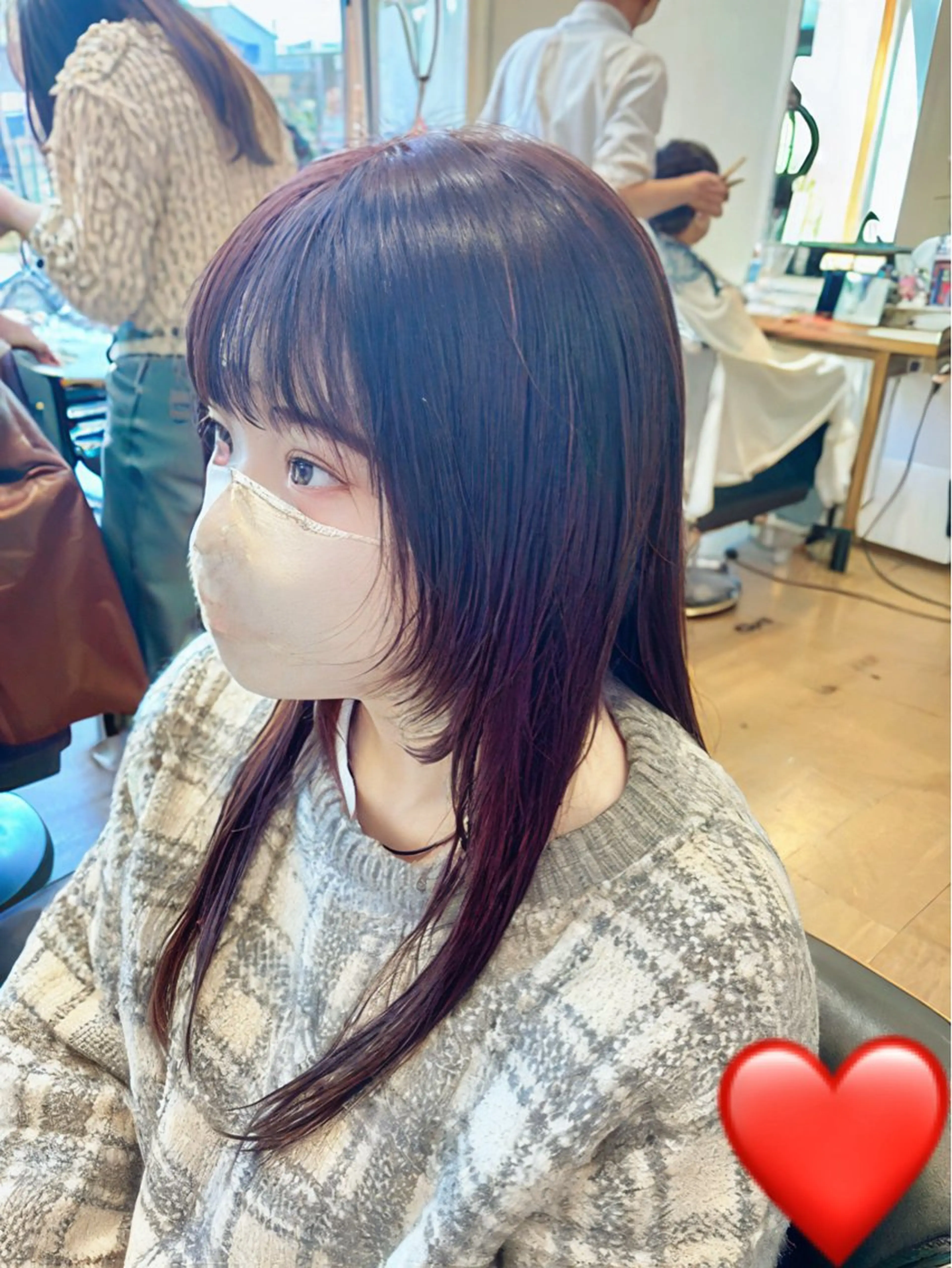 ロング カラー ウルフカット カット ヘアカラー 秋山知穂🌸縮毛矯正 ショートお任せ🌸のヘアスタイル