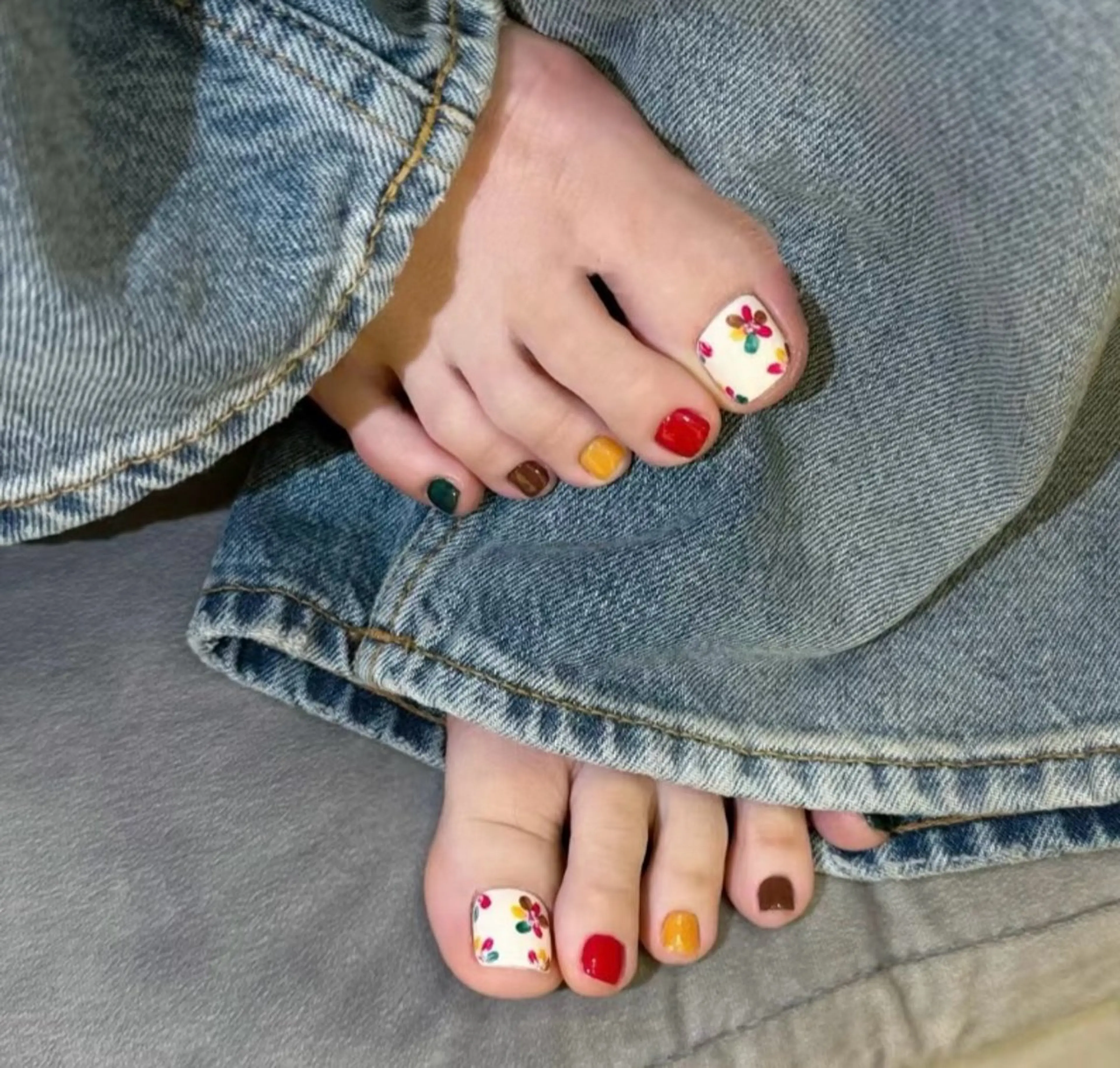 【フットネイル】ワンカラ一(2色まで)オフ別途🥰🥰の写真