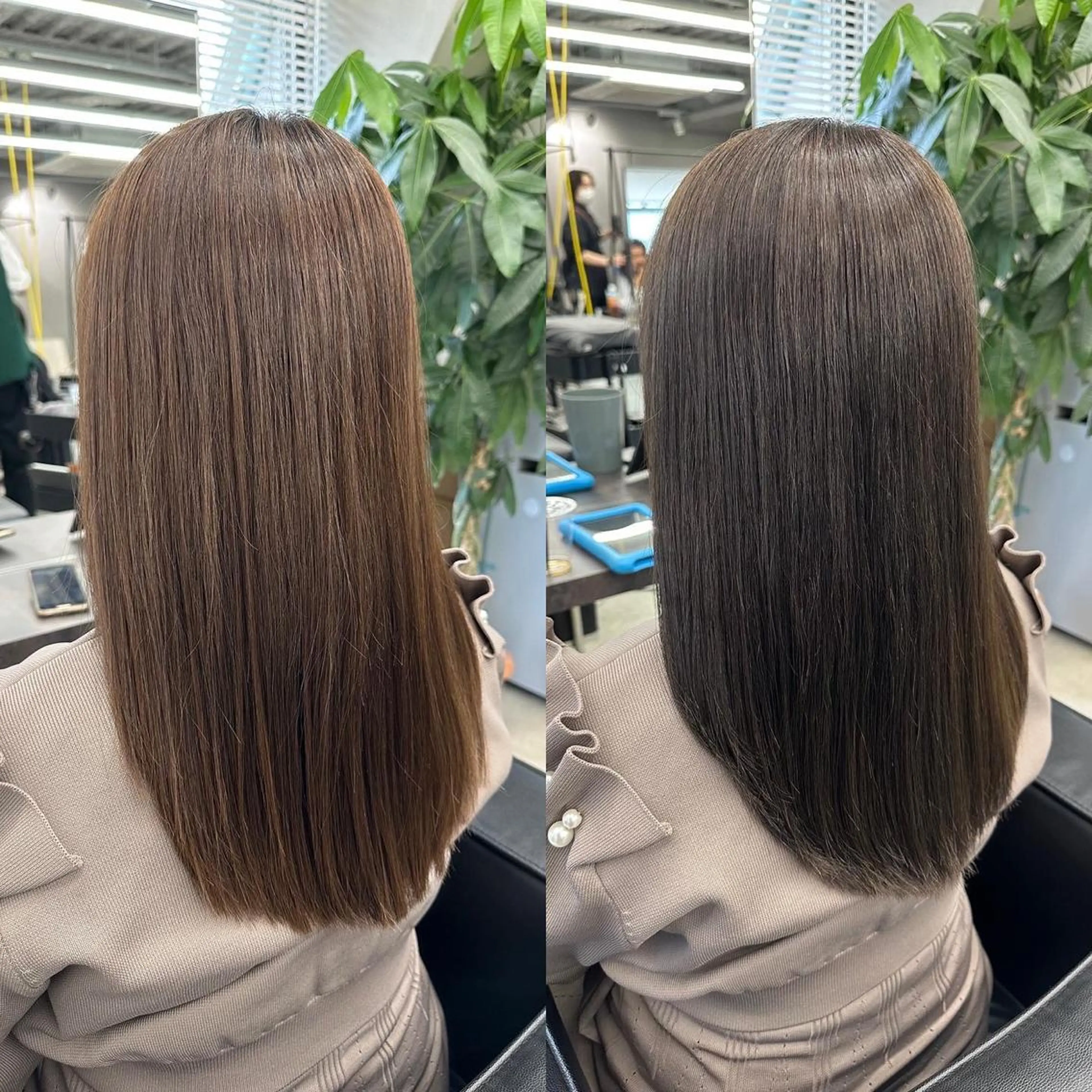 ロング カラー カット ヘアカラー トリートメント ✨大人韓国風レイヤー ✨吉原 潤✨のヘアスタイル