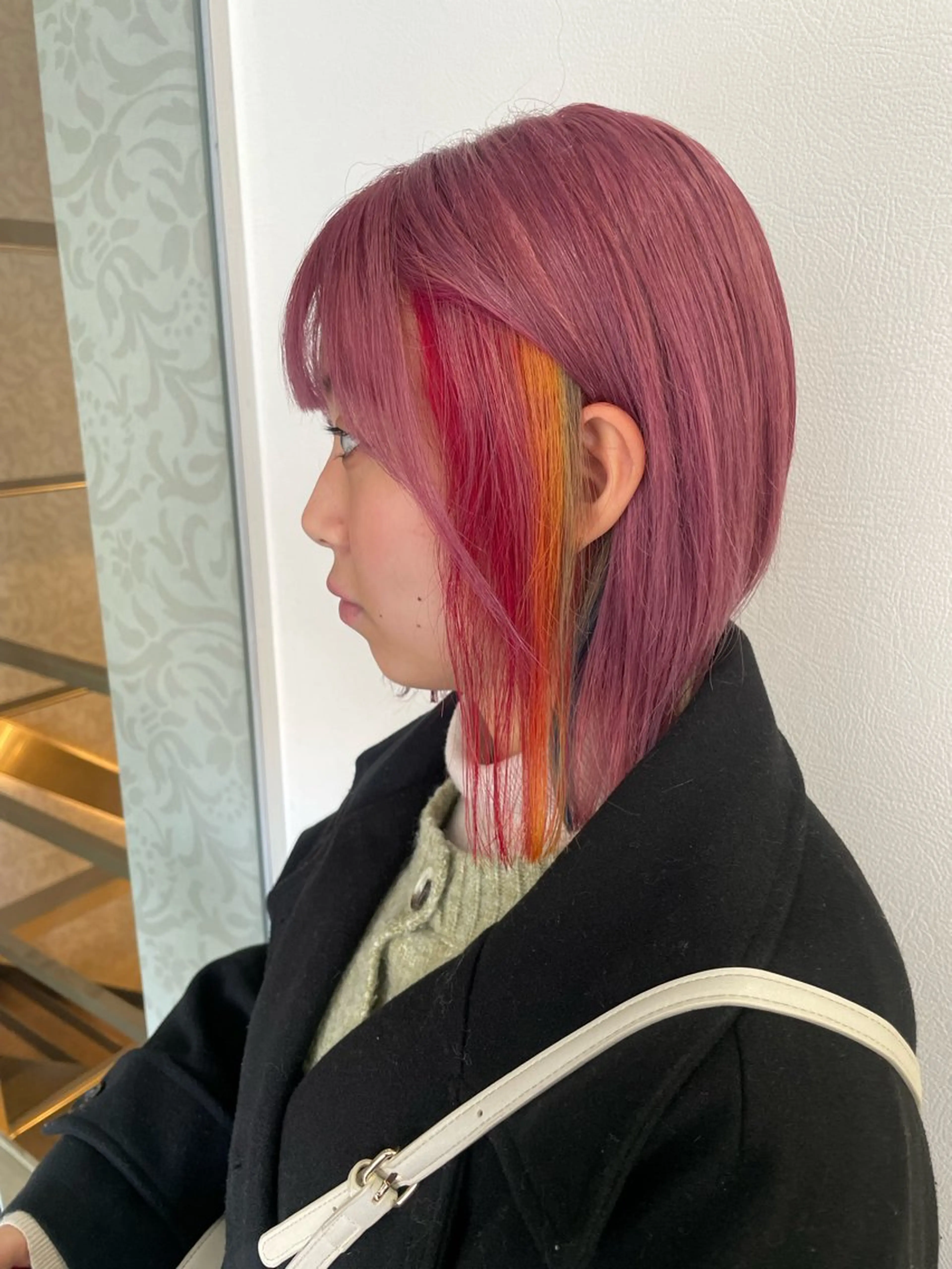 ミディアム カラー ハイトーンカラー ピンクカラー カット ヘアカラー トリートメント ✨トレンド特化美容師 WILL上村　拳吾のヘアスタイル