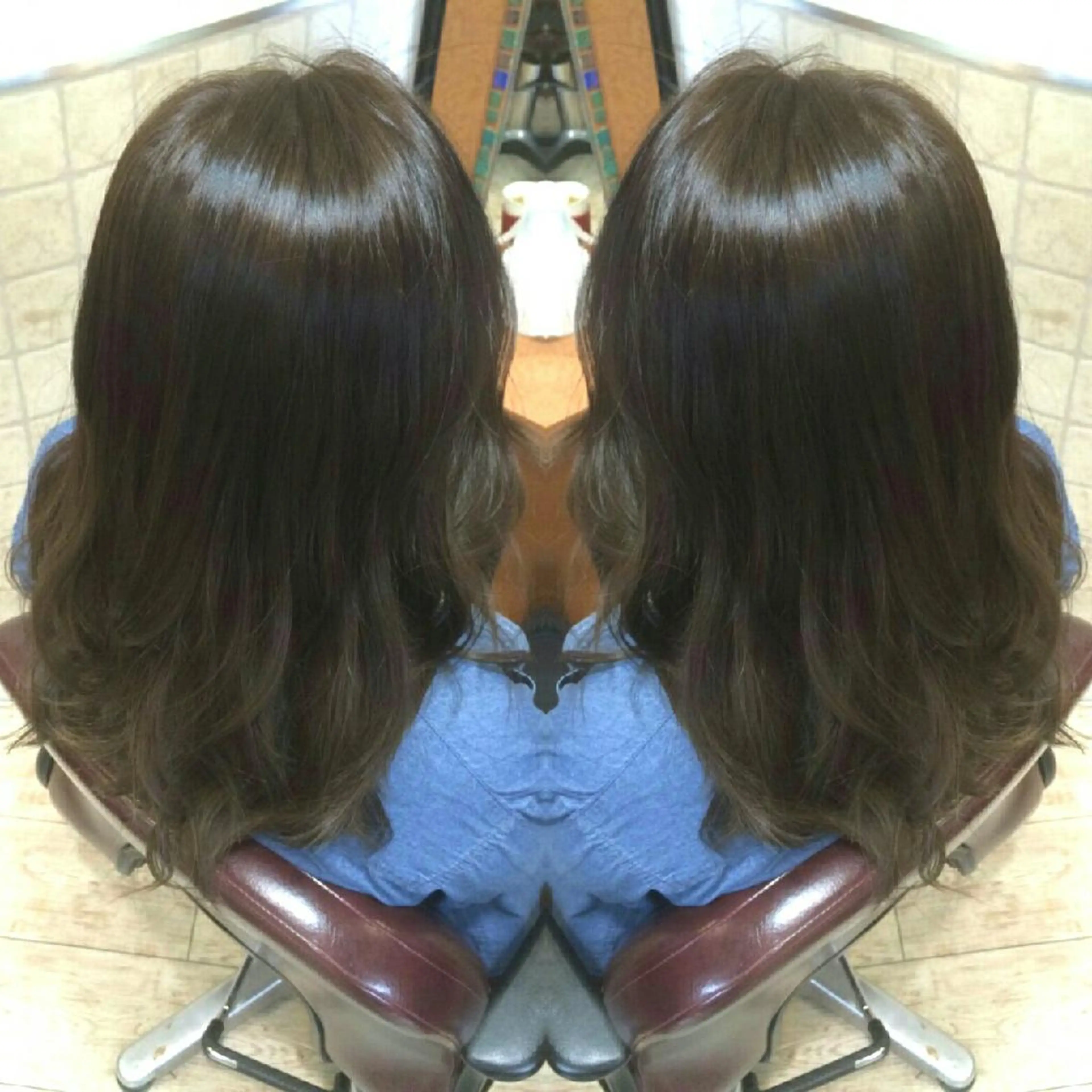 セミロング ロング カラー ヘアアレンジ ベージュカラー TRUNS髪質改善所属・100%髪質改善特化 TRUNSのヘアスタイル