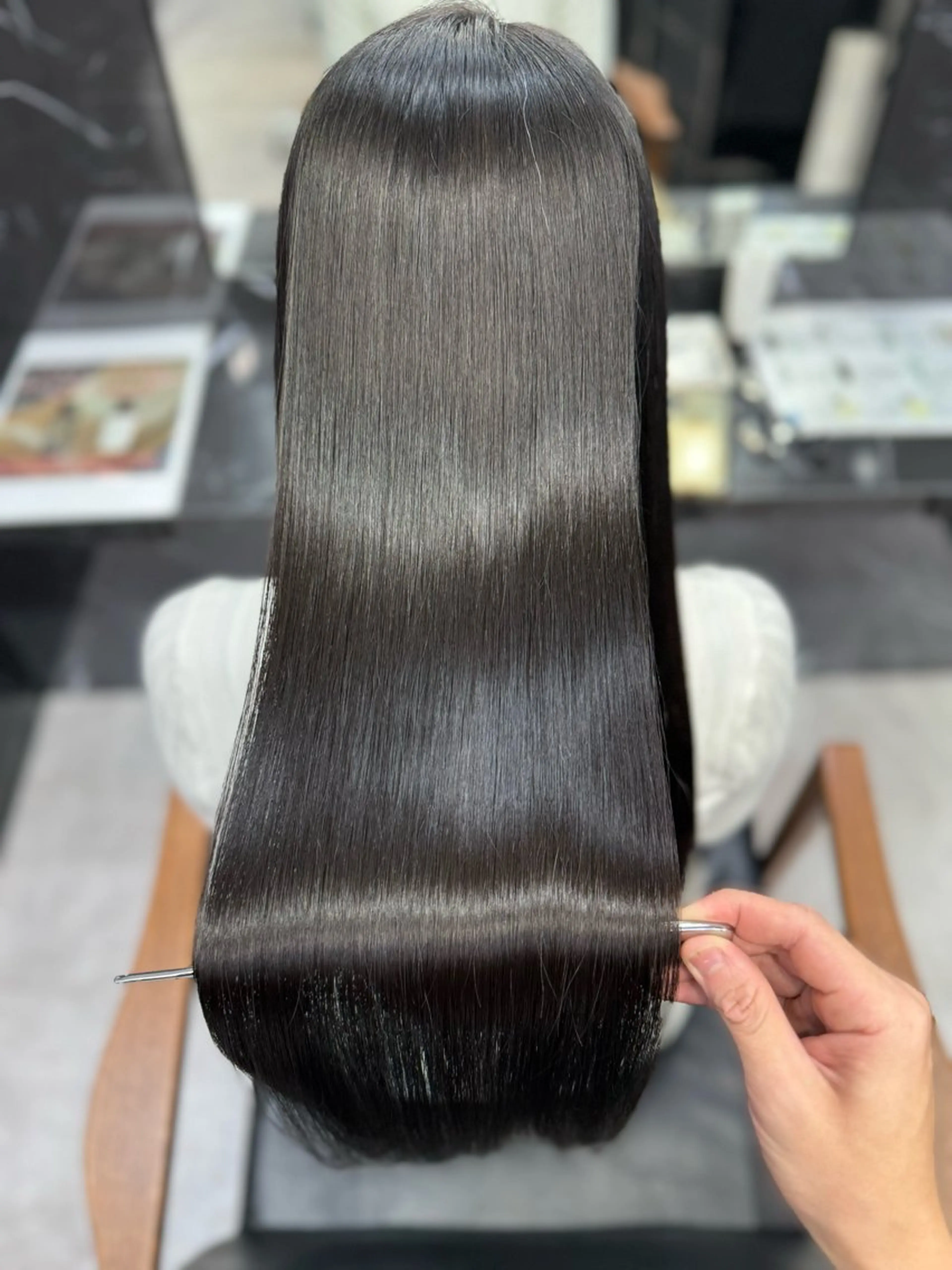 ロング 縮毛矯正 JIN|乾かしただけ 美髪矯正本格髪質改善のヘアスタイル