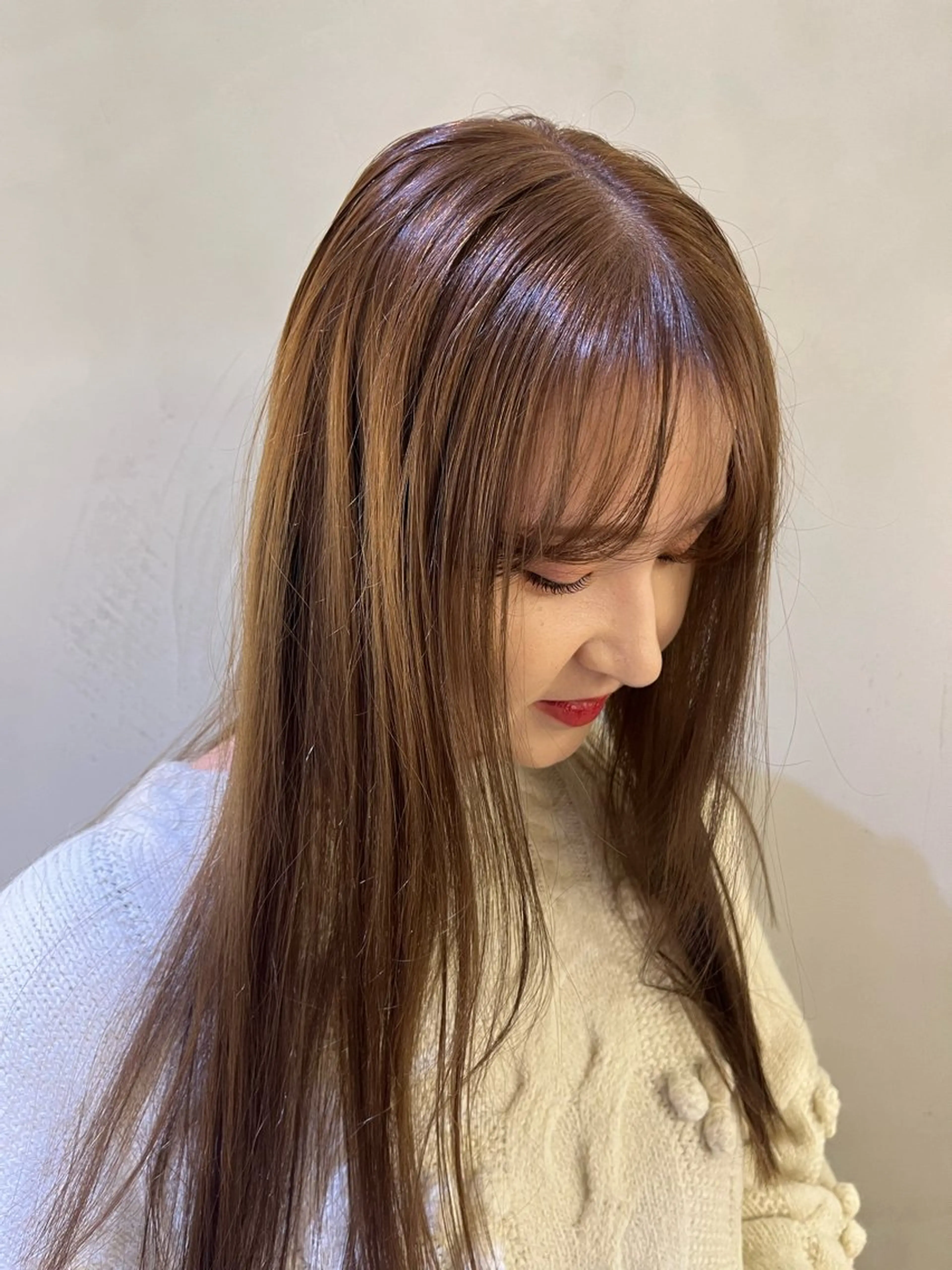 ロング カラー ブリーチ 透明感カラー ブリーチなしカラー pu+on. nailworks所属・fuyumi / ニュアンスネイルのネイルデザイン