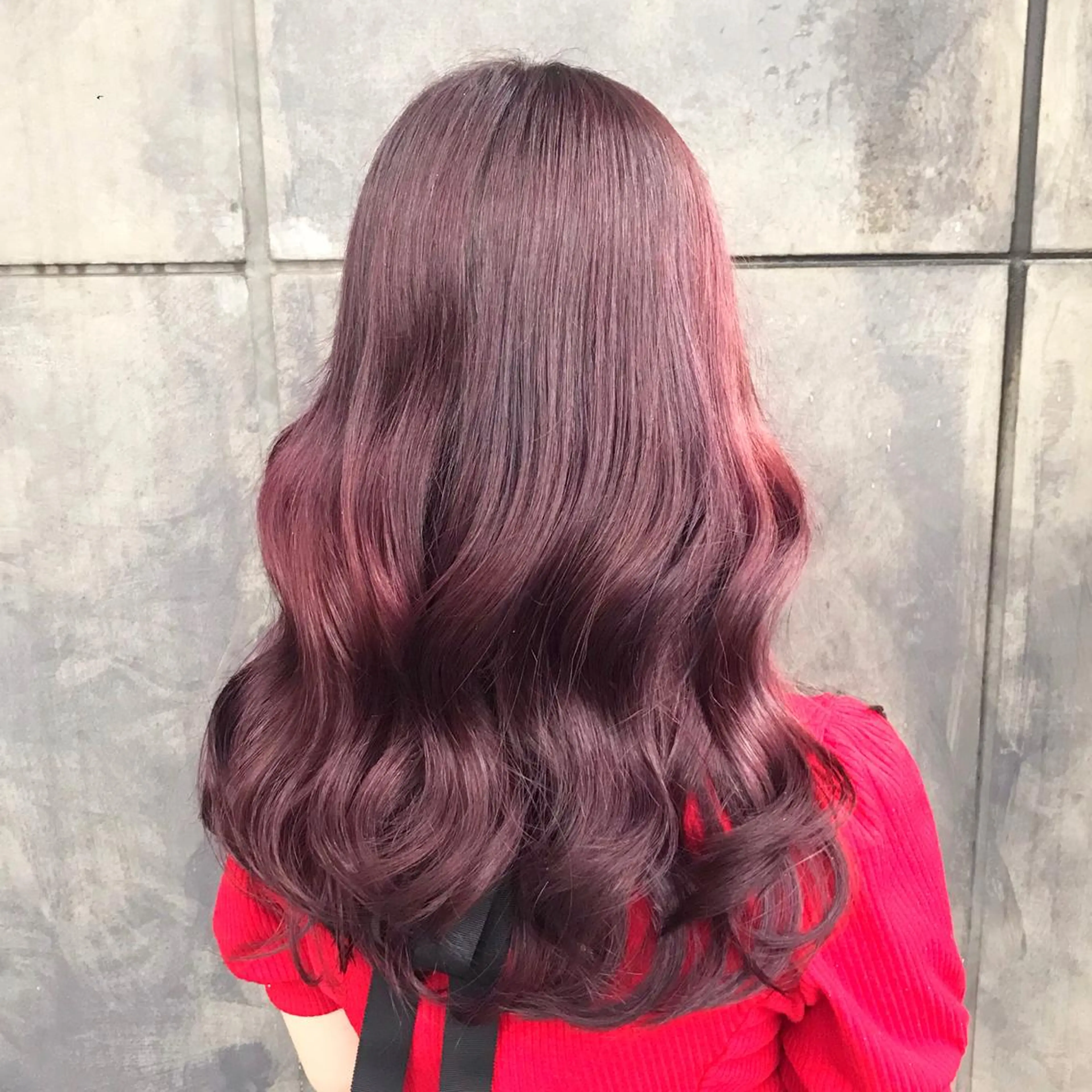 ロング カラー ラベンダーカラー ピンクカラー ピンクラベンダー ヨシンモリ ムルギョル巻き サロウィン所属・K-POP好き美容師 🇰🇷Kai.Yのヘアスタイル