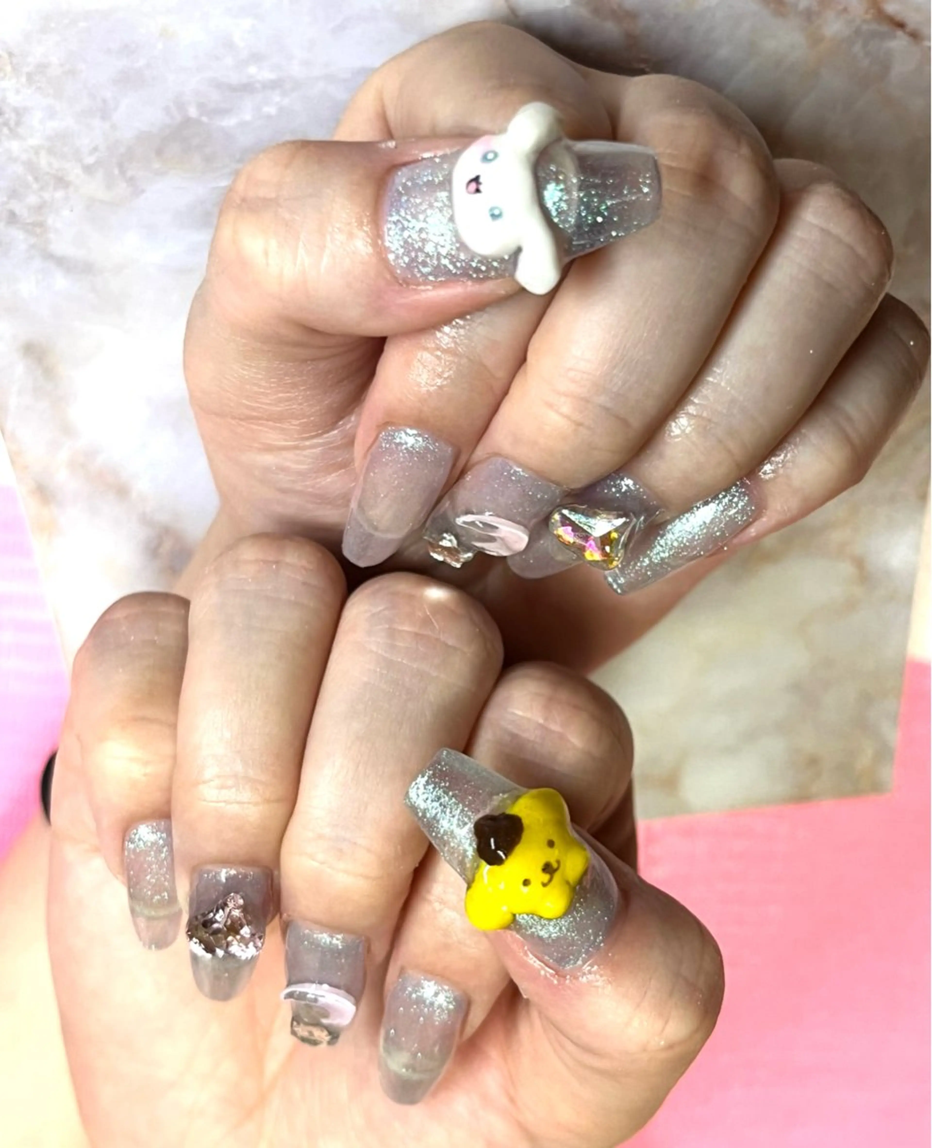 ネイル ラメ(グリッター) ワンカラーネイル スカルプネイル plaisir所属・plaisir プレジールネイルのネイルデザイン