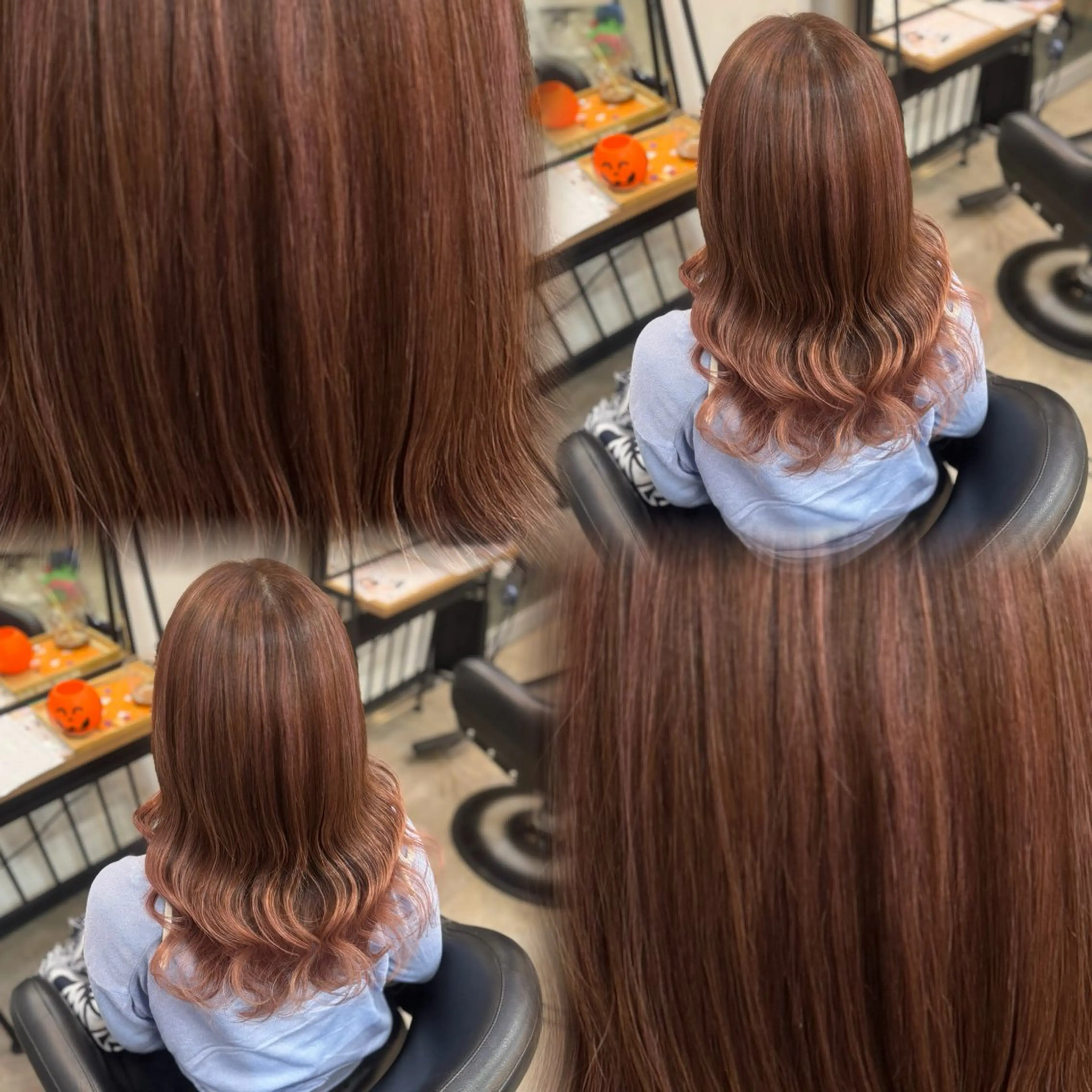 セミロング カラー ヘアカラー 髙橋 李里亜のヘアスタイル