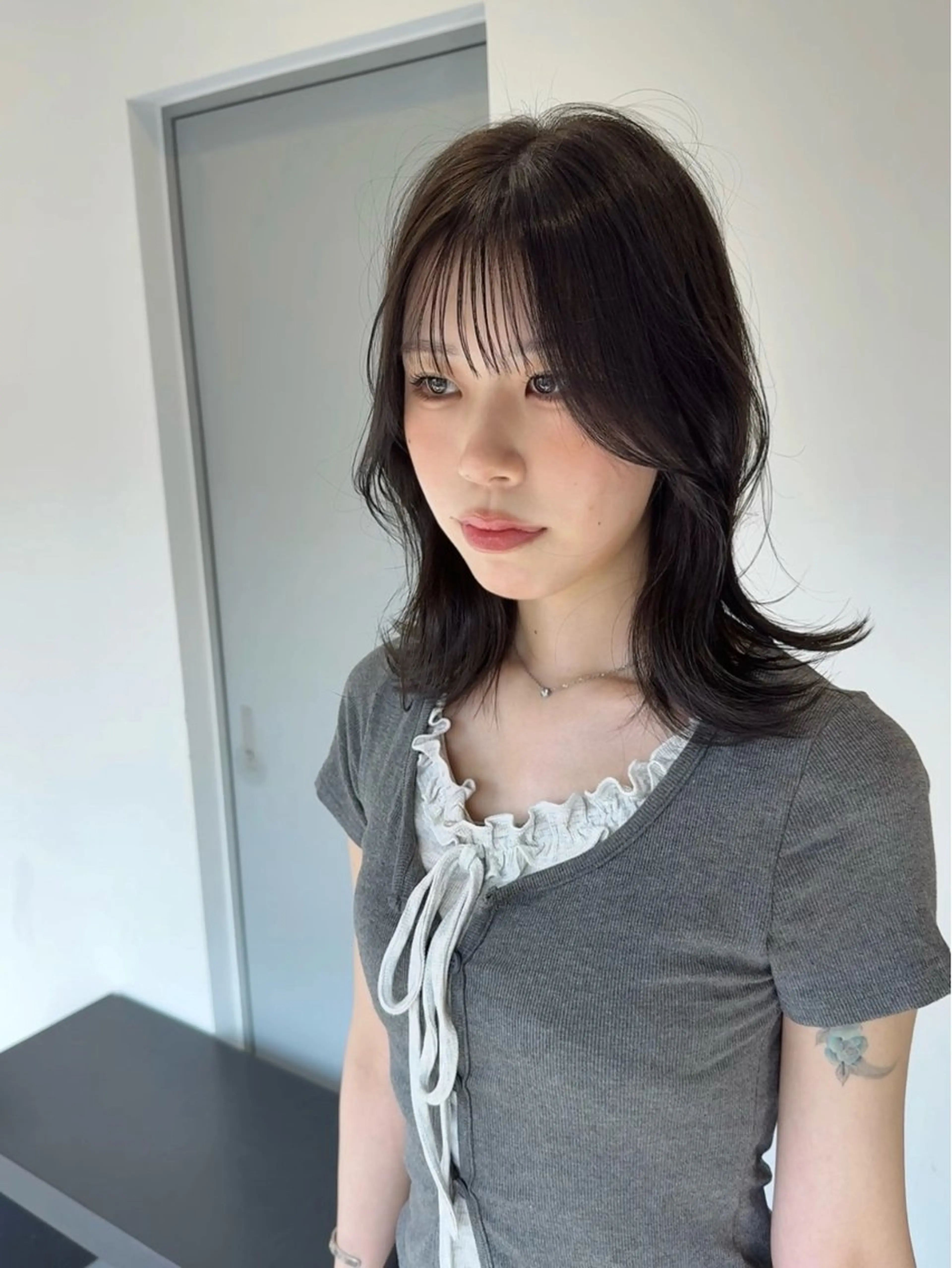 セミロング カラー 韓国風ヘア レイヤーカット トリートメント ワンホンヘア カット ヘアカラー トリートメント GO TODAY シェアサロン 町田店所属・韓国ヘア🇰🇷 スズキのヘアスタイル