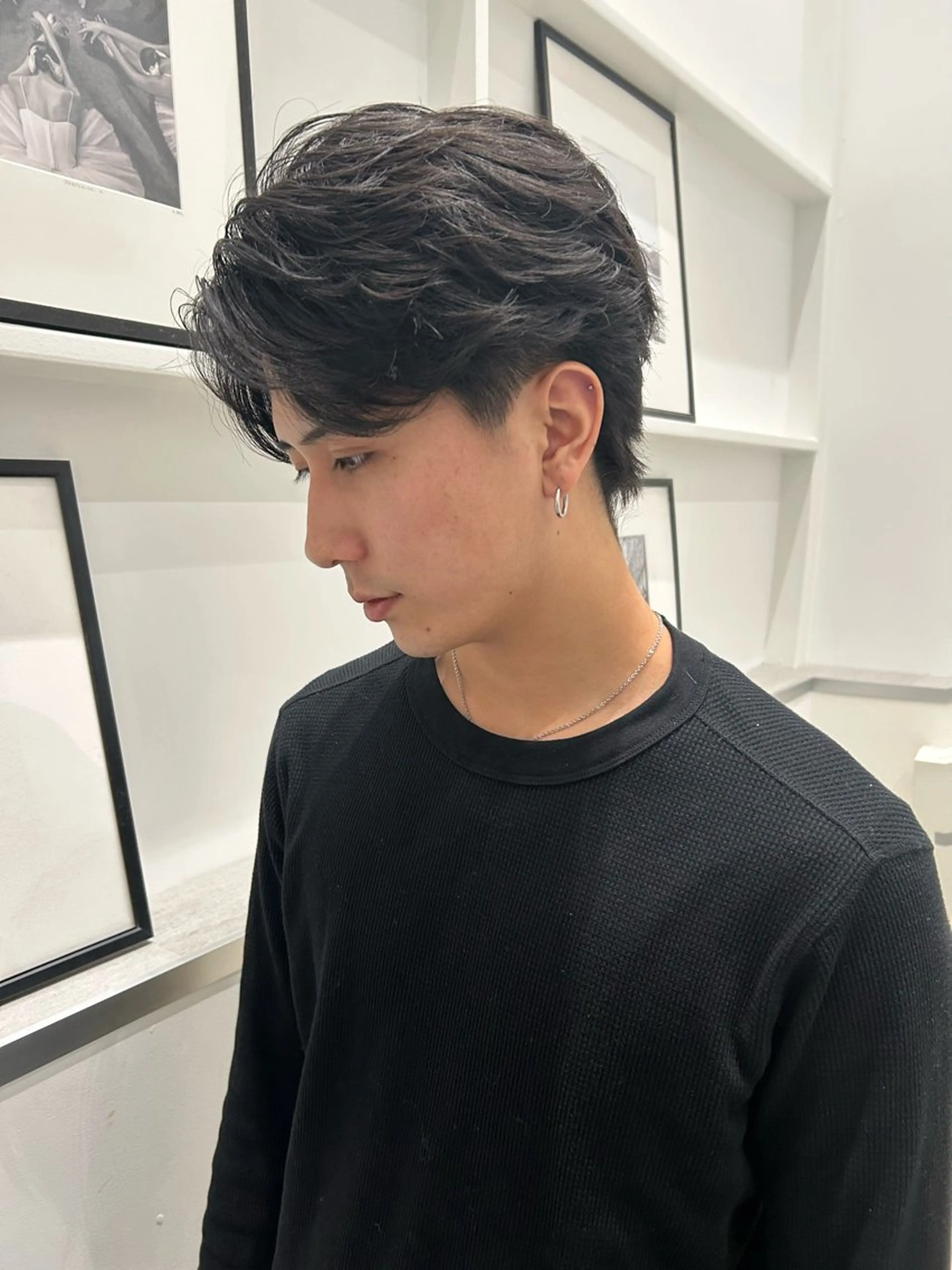 パーマ メンズ フェザーパーマ メンズパーマ 纐纈 大和のヘアスタイル