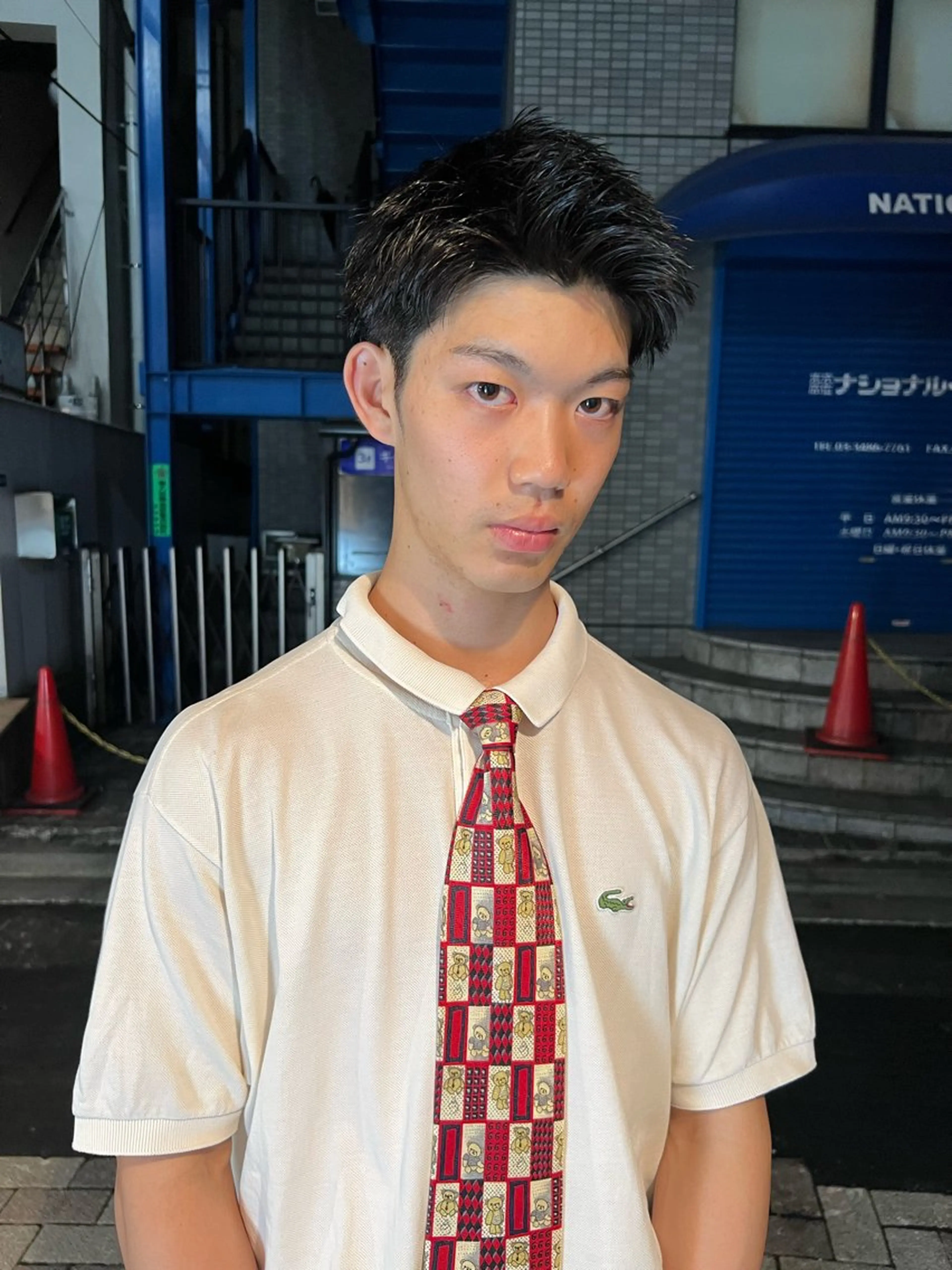 カラー パーマ ヘアアレンジ メンズ オールバック アップバング ビジネス コンマヘア メンズパーマ ショートヘア原宿 fifth コシのヘアスタイル