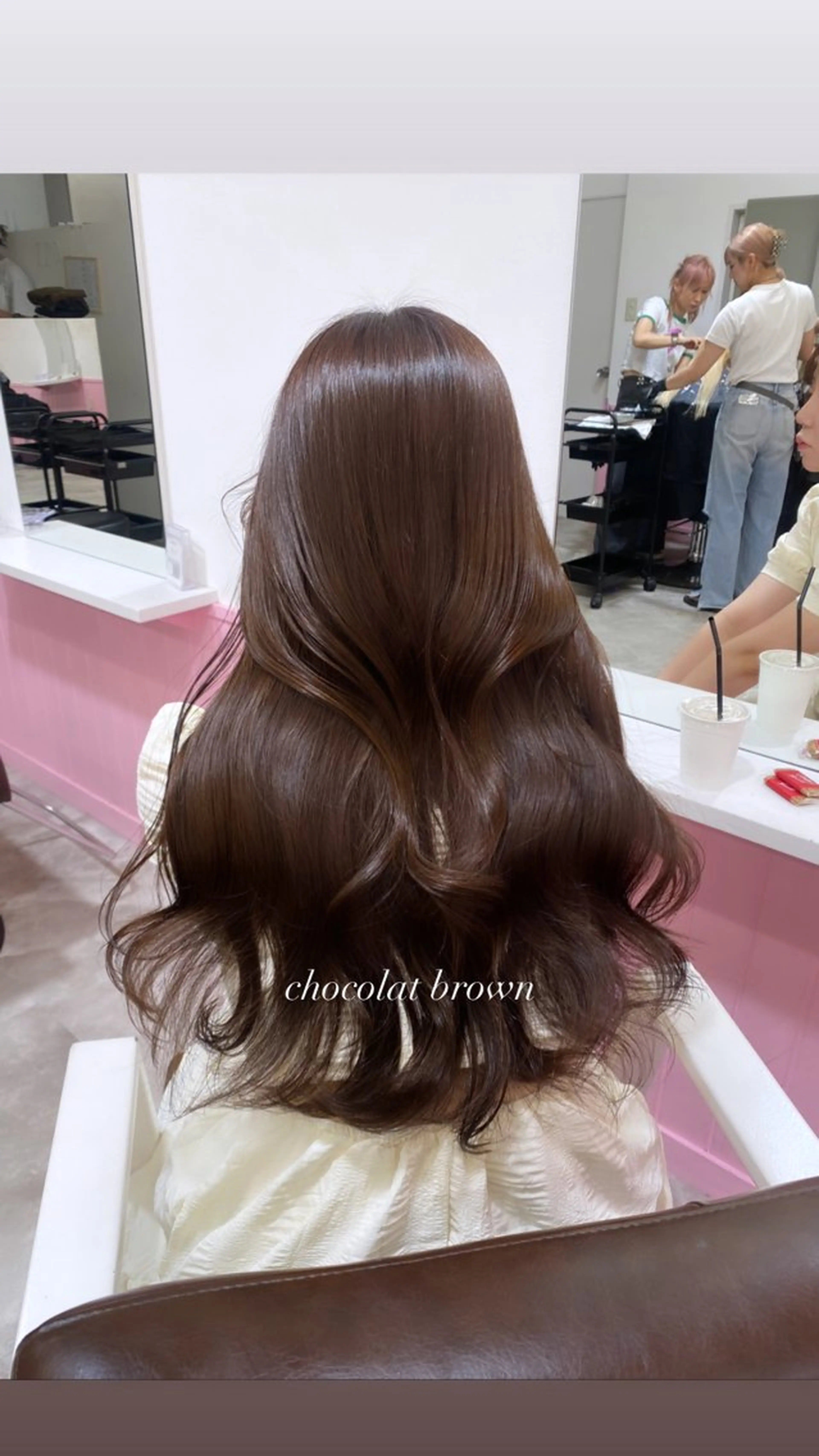ロング カット ヘアカラー トリートメント 髪質改善韓国レイヤー SHIORI🦋のヘアスタイル