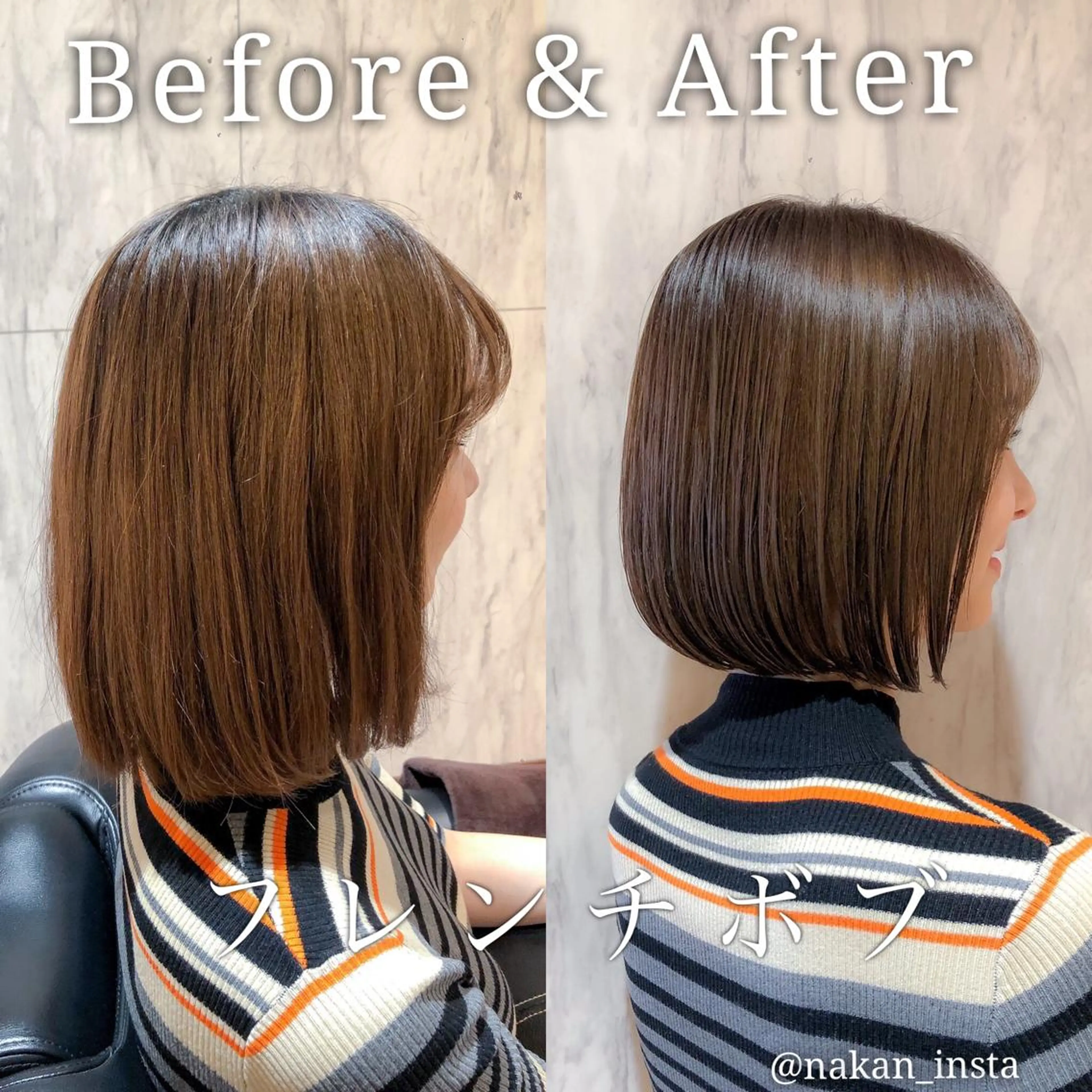 ショート カラー ボブ 似合わせカット 顔周りレイヤー/ボブ 銀座✨中野まさひろのヘアスタイル