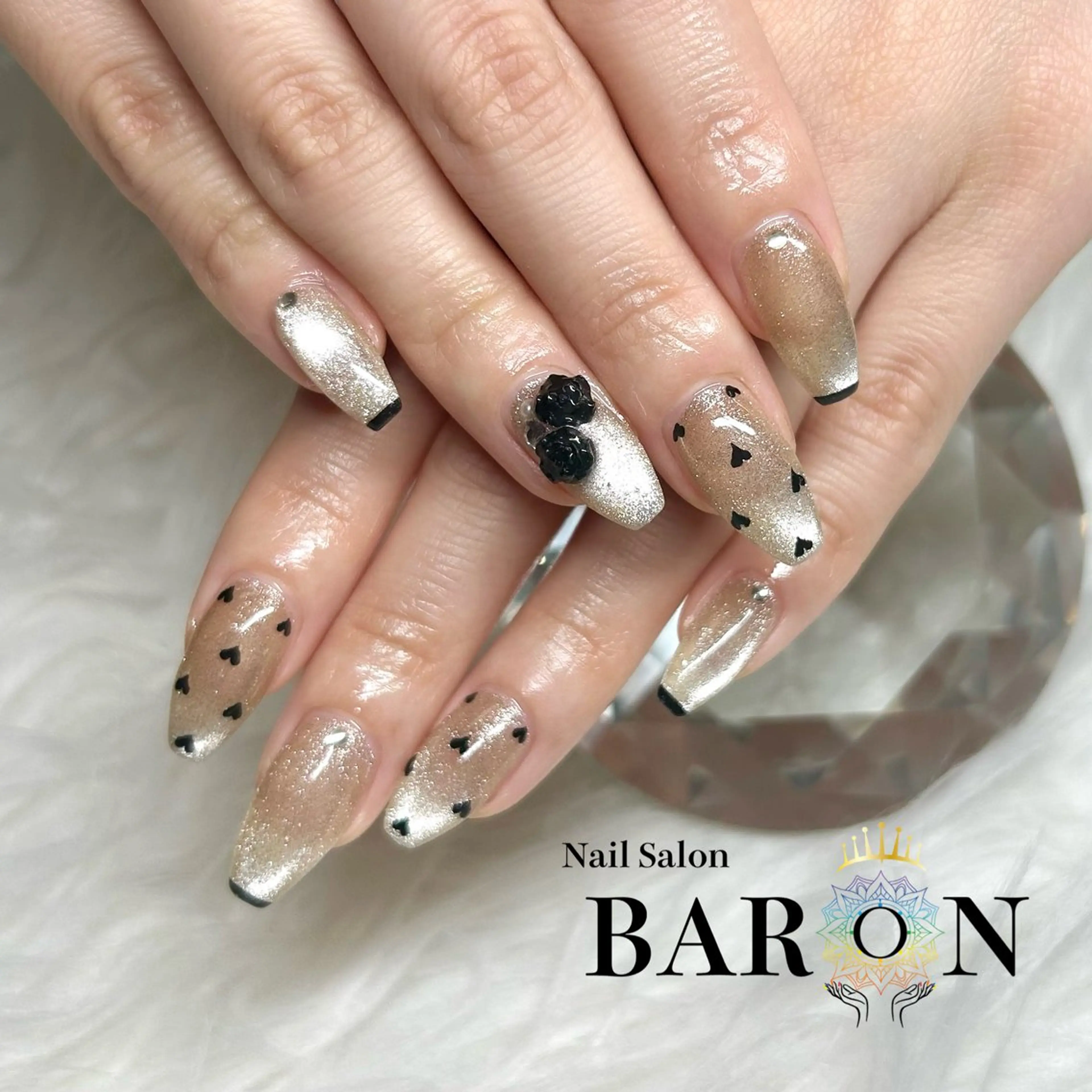 ネイル ドット マグネットネイル ♛︎BARON♛︎ SUMIRE.のネイルデザイン