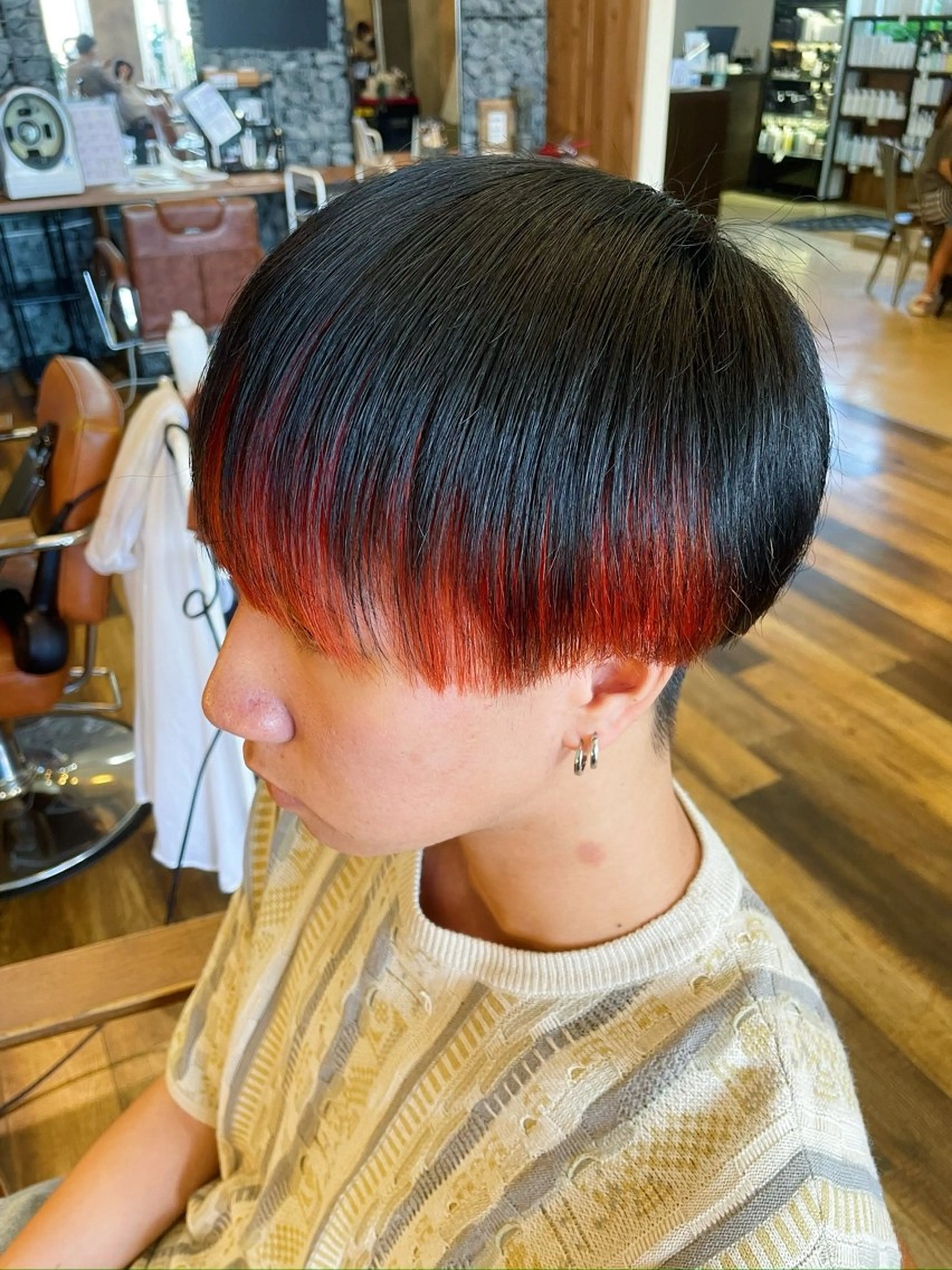 メンズ メンズインナーカラー 赤嶺/メンズカット メンズパーマのヘアスタイル
