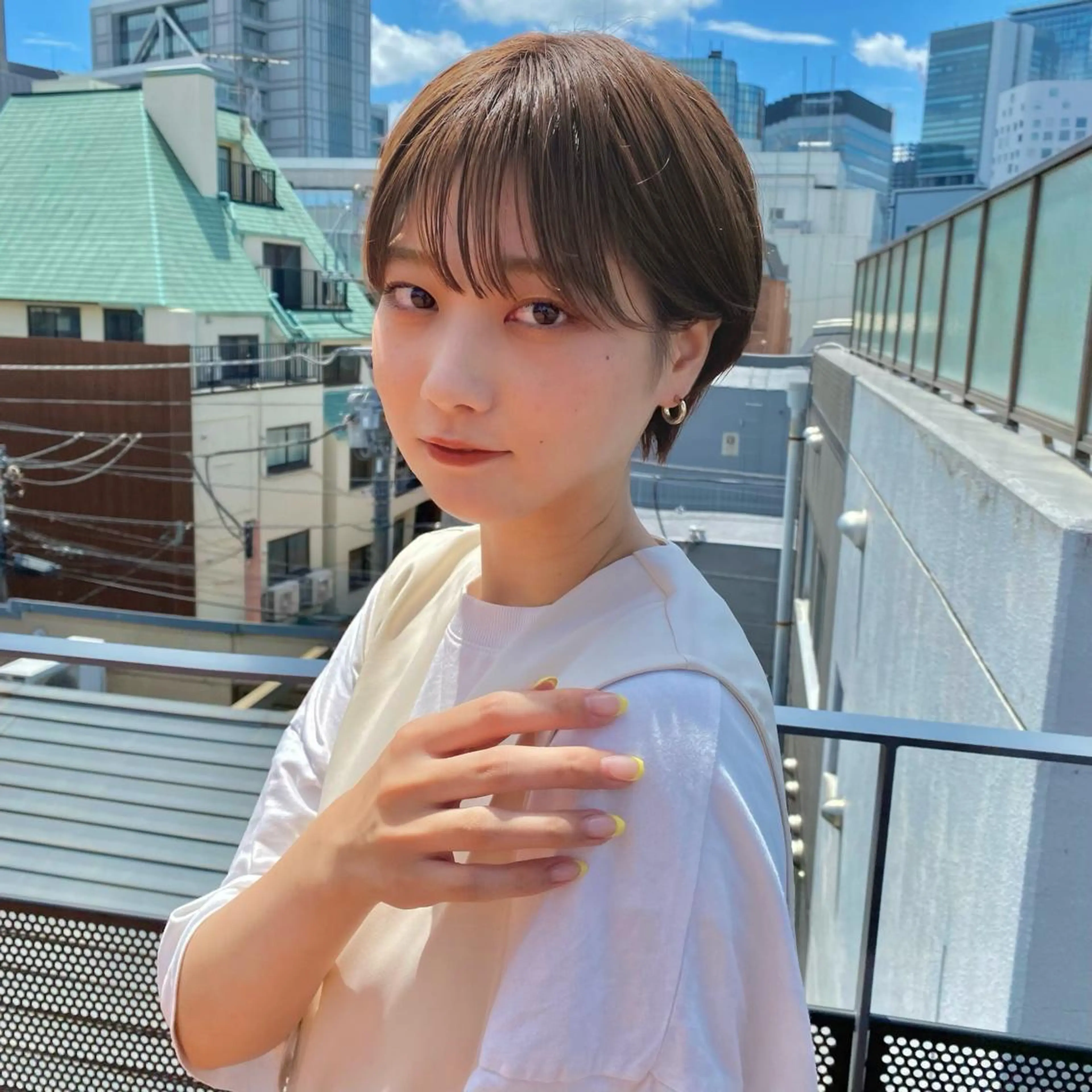 ショート カラー ダブルカラー ショートヘア カット ヘアカラー トリートメント ボブ/縮毛矯正/ レイヤー/塚田のヘアスタイル