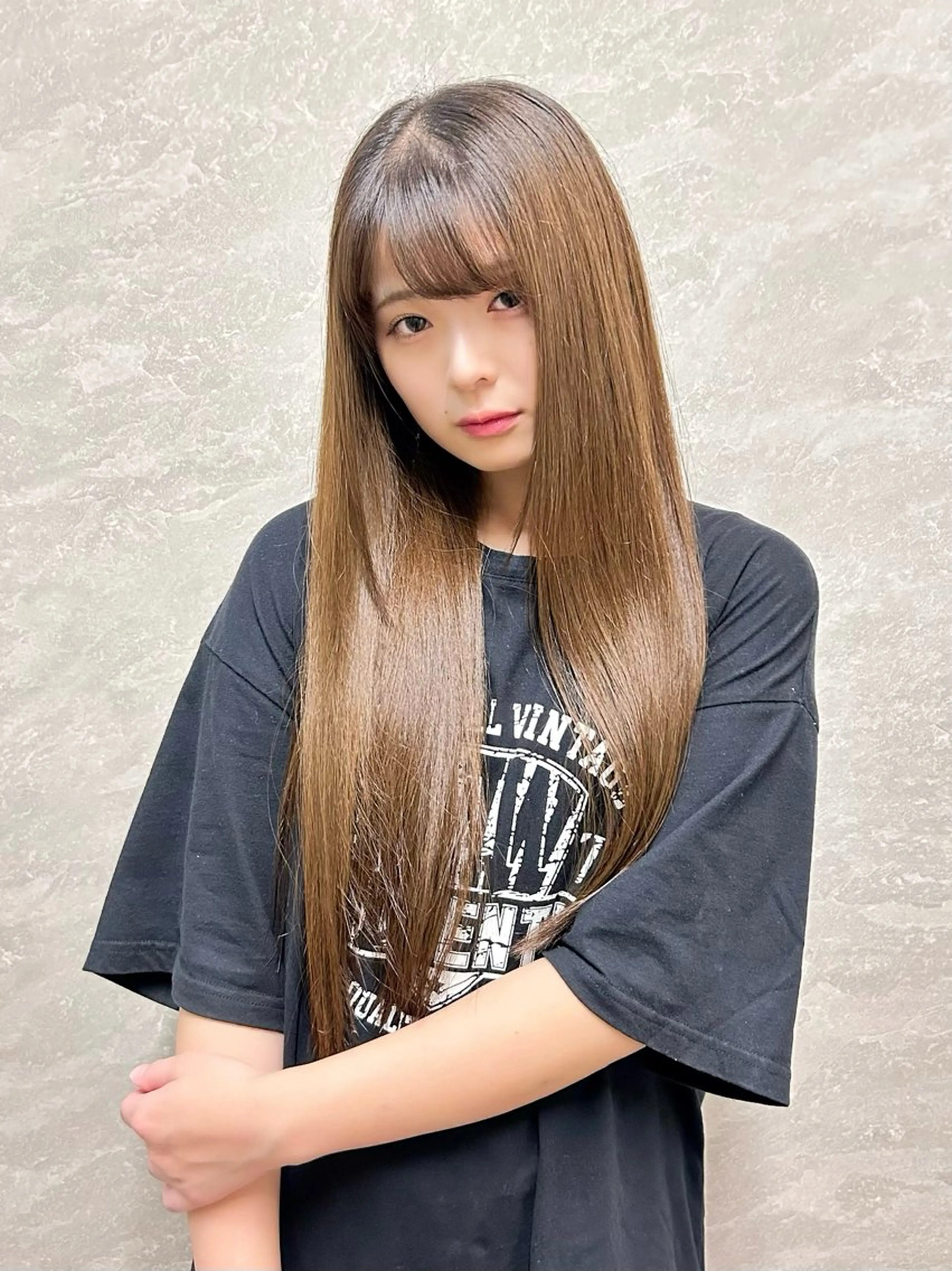 ロング 髪質改善 縮毛矯正 ally新百合ヶ丘 フジムラユウスケのヘアスタイル