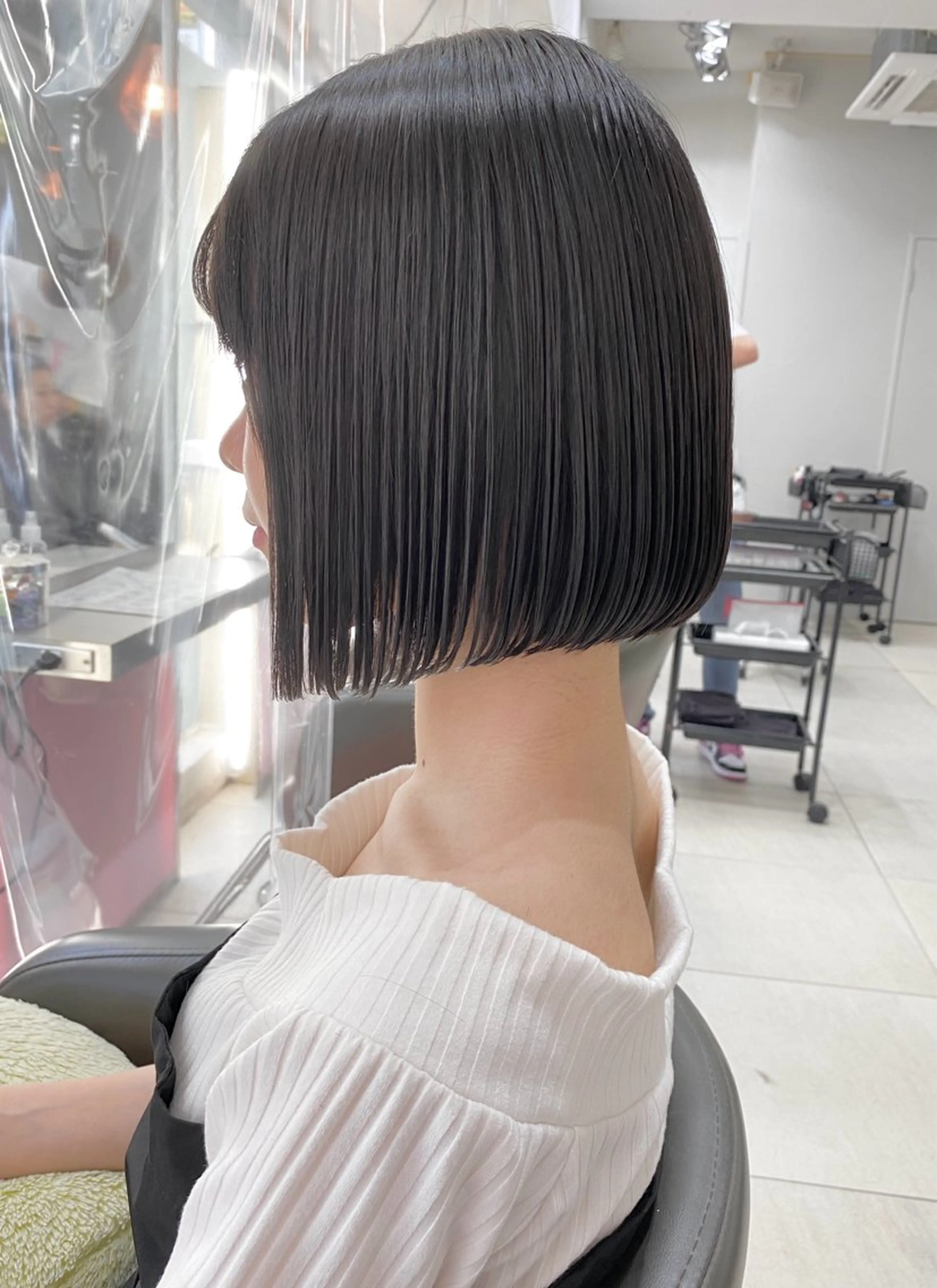 ミディアム カット トリートメント ボブ/くびれボブ /植原健太のヘアスタイル
