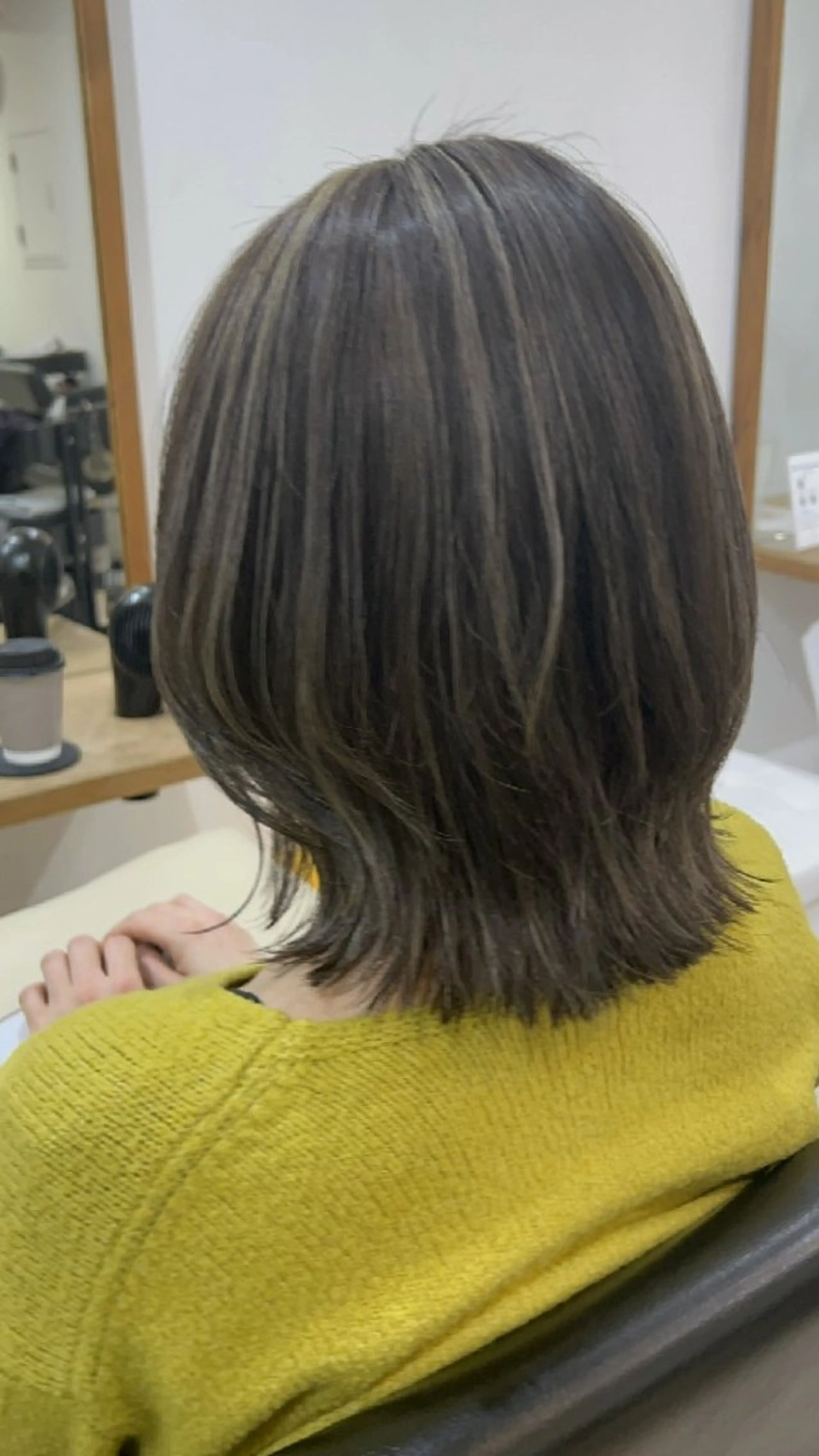 【ボブ】🟢カット＋ハイライト＋透明感カラー+トリートメント¥16,000🟢の写真