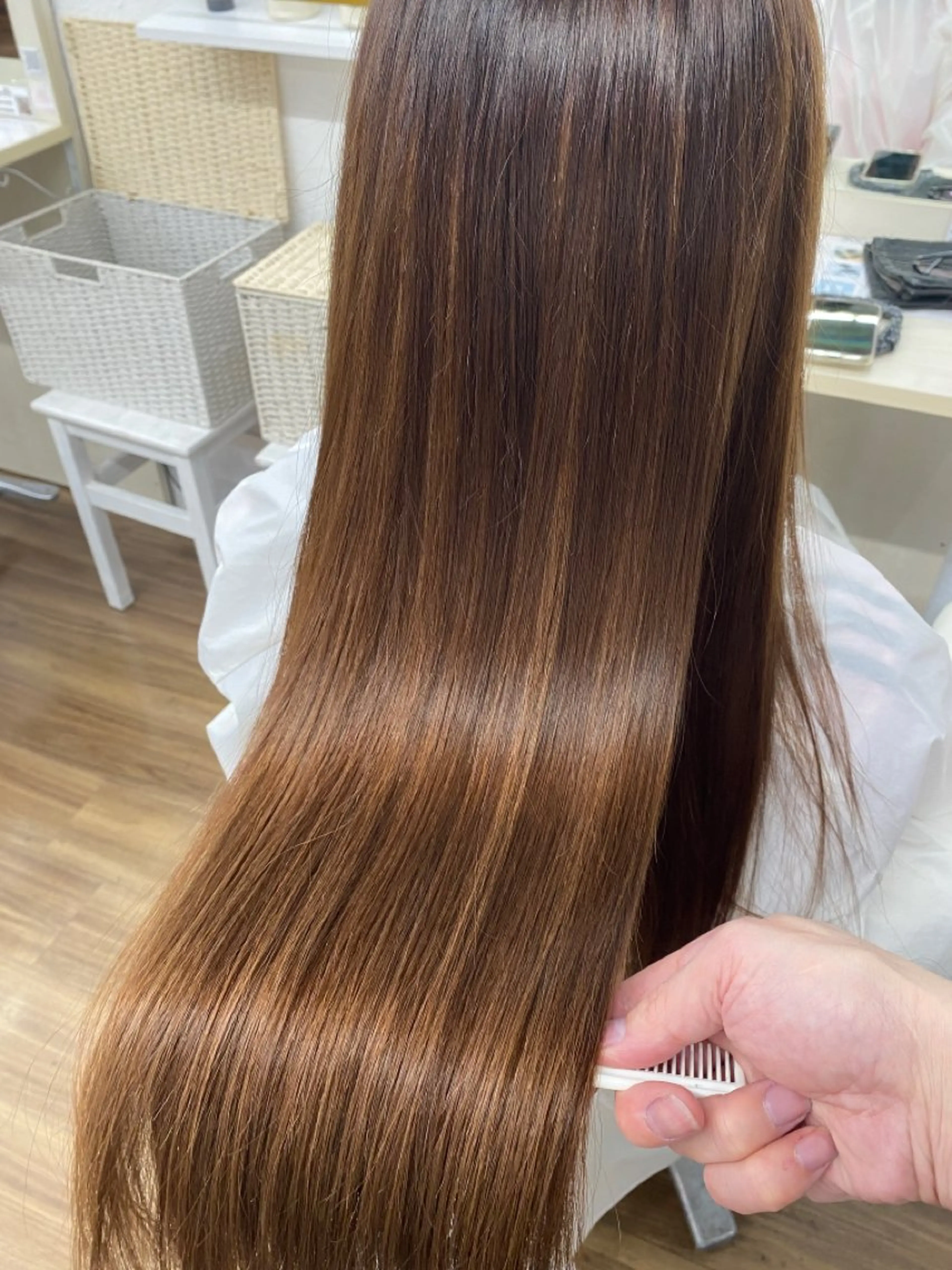 ロング カラー 髪質改善 トリートメント トリートメント GLOSS 心斎橋 山上のヘアスタイル
