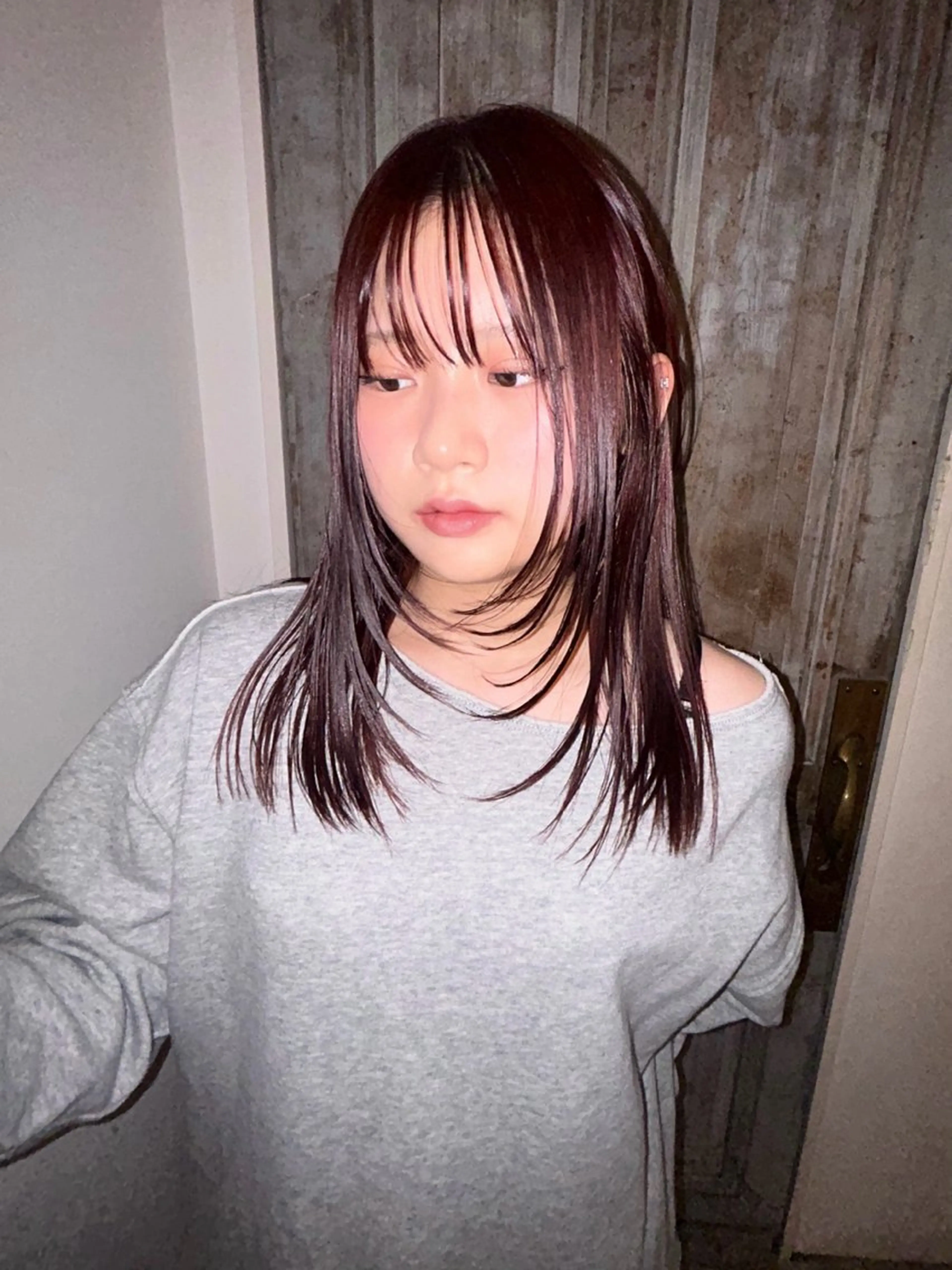 ミディアム カラー カット ヘアカラー トリートメント HOLIDAYS はなのヘアスタイル