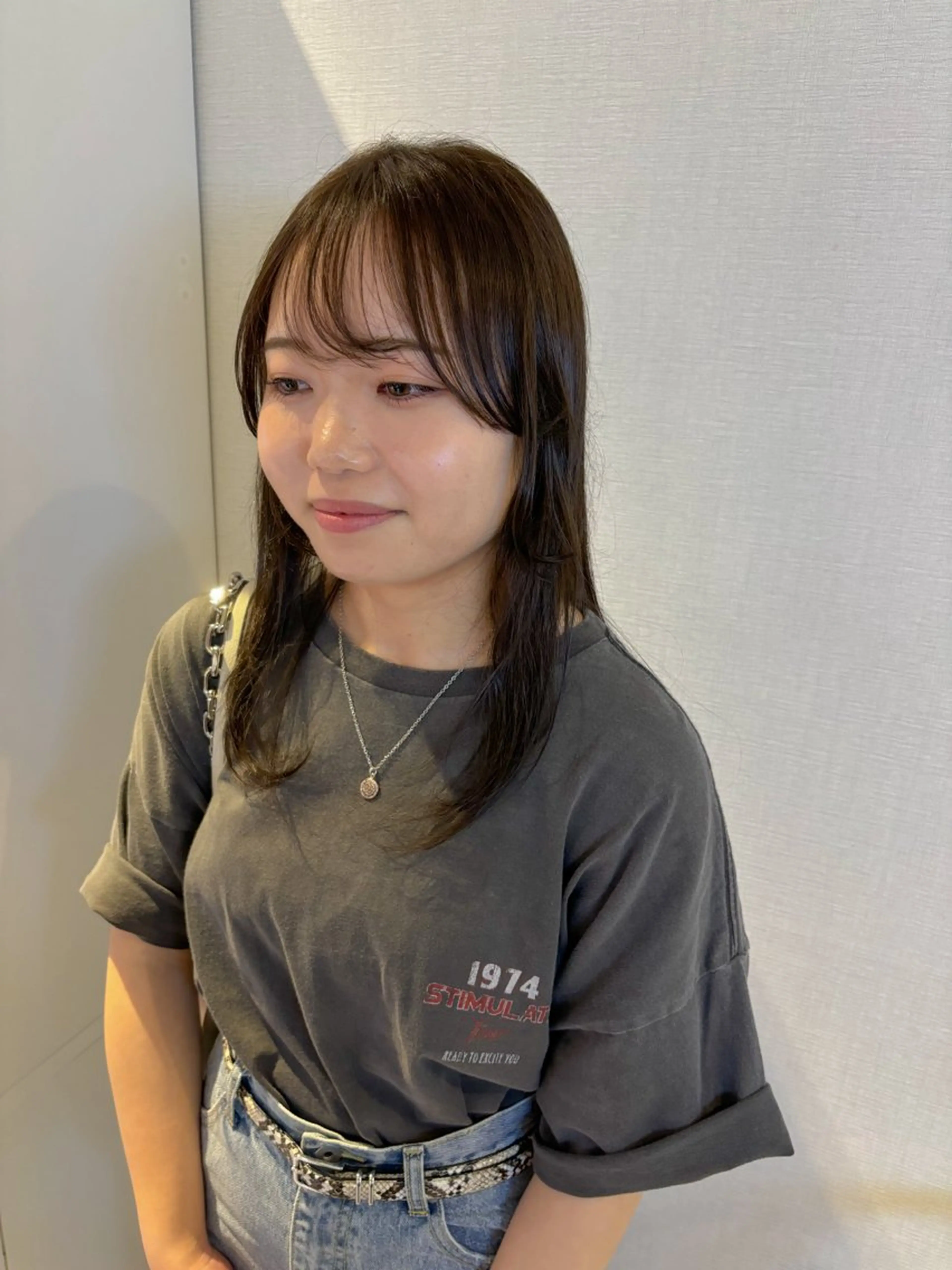 ミディアム カラー アッシュ アッシュグレー アッシュグレージュ 透明感カラー グレージュ [amu]kaho /メンズカット🧃のヘアスタイル
