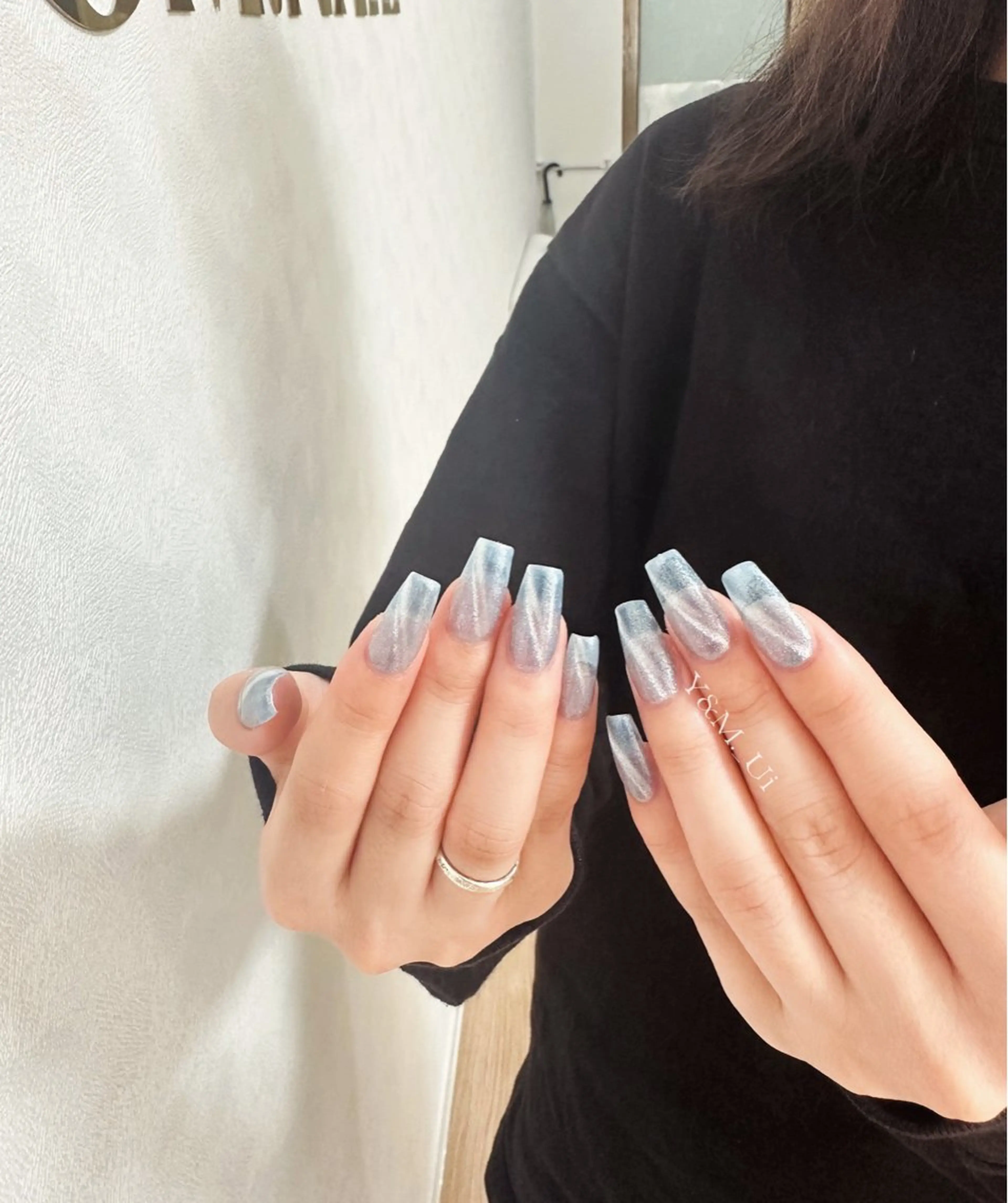 ⭐️チップ長さだし+マグネットワンカラー/ラメグラデーショ/マグネットフレンチ⭐️¥9980の写真