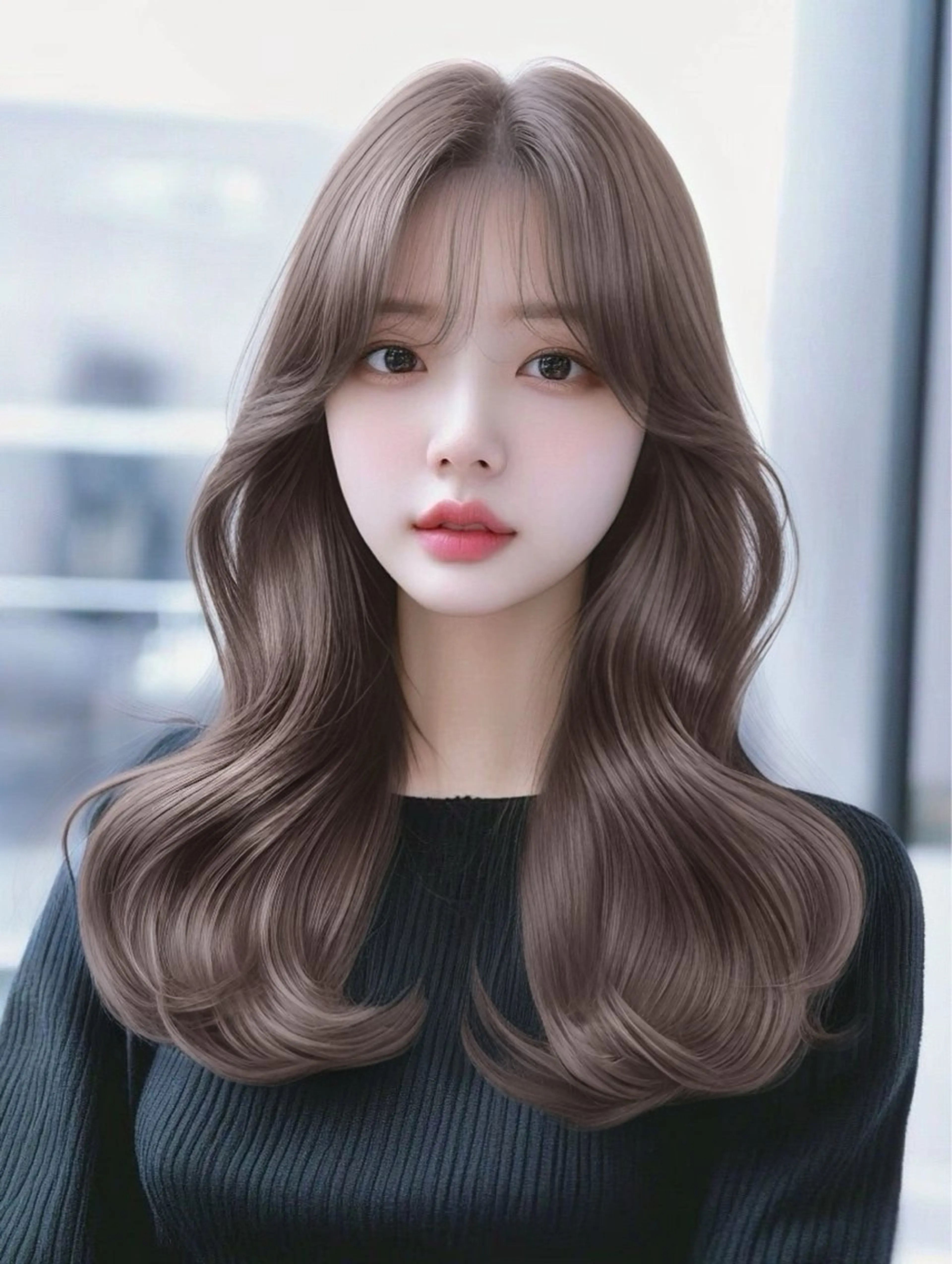 ロング ヘアカラー 透明感カラー × ハイトーン さきのヘアスタイル