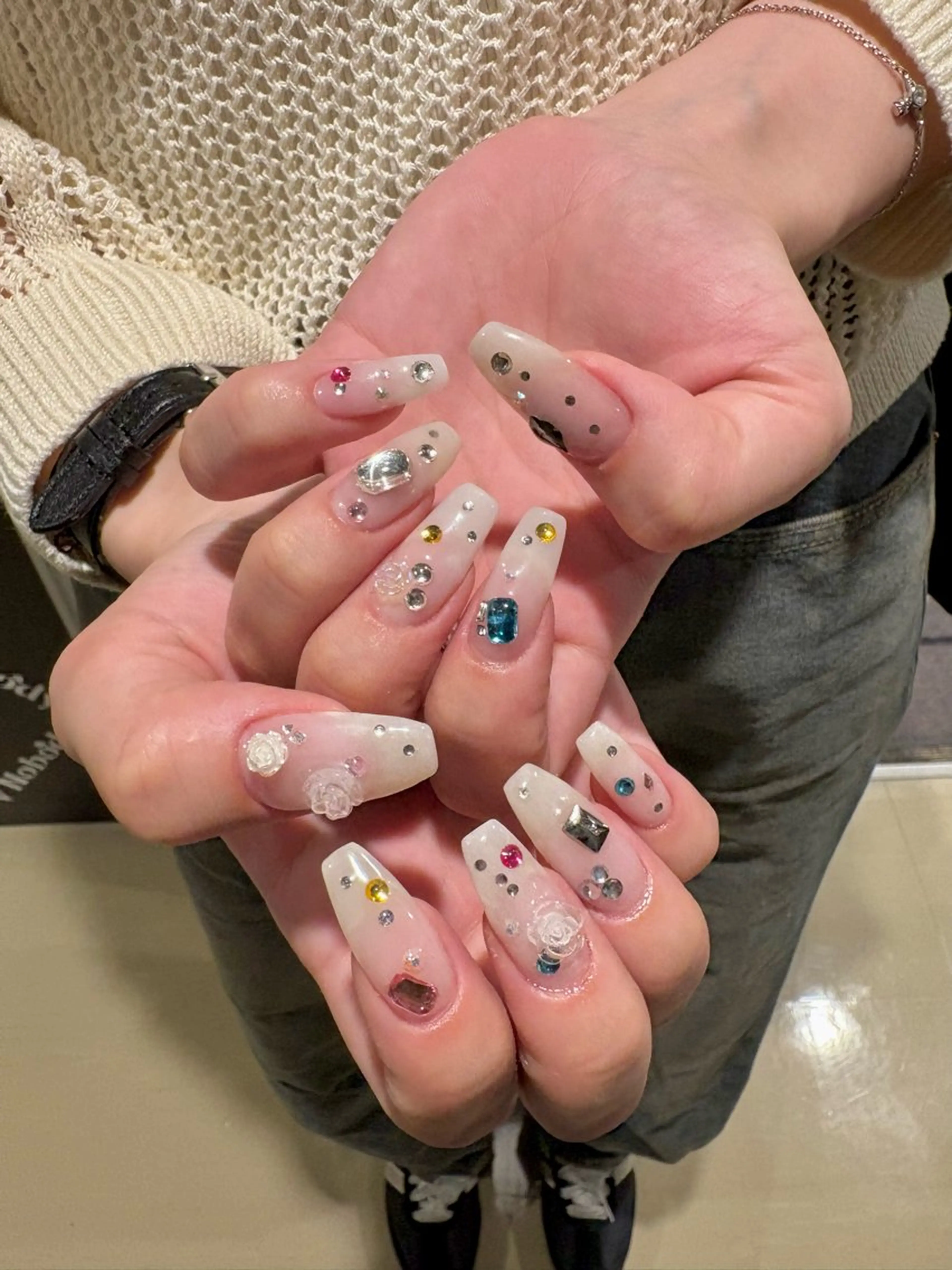 似合わせワンカラー+2本パーツ乗せ放題【オフなし】の写真