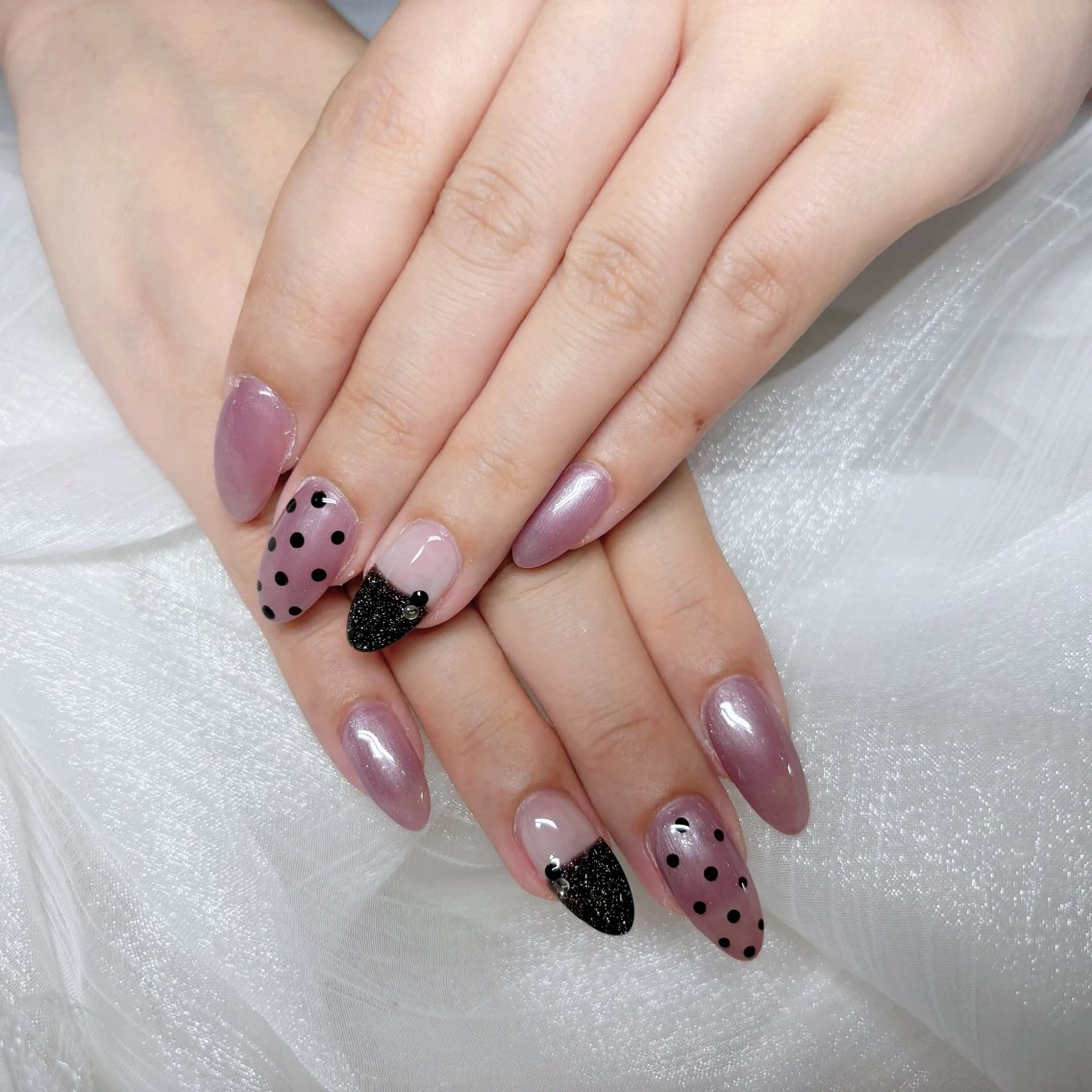 ネイル ハンドネイル H3 Nail Tsuki🦋💙のネイルデザイン